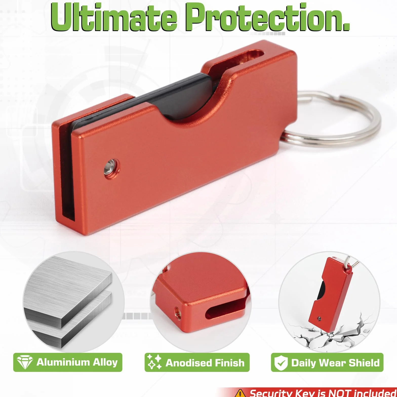 Metalowa składana obrotowa osłona kompatybilna z Yubico NFC/YubiKey 5 NFC / 5 NFC FIPS, USB-A, odporna na zarysowania obudowa ze stopu aluminium