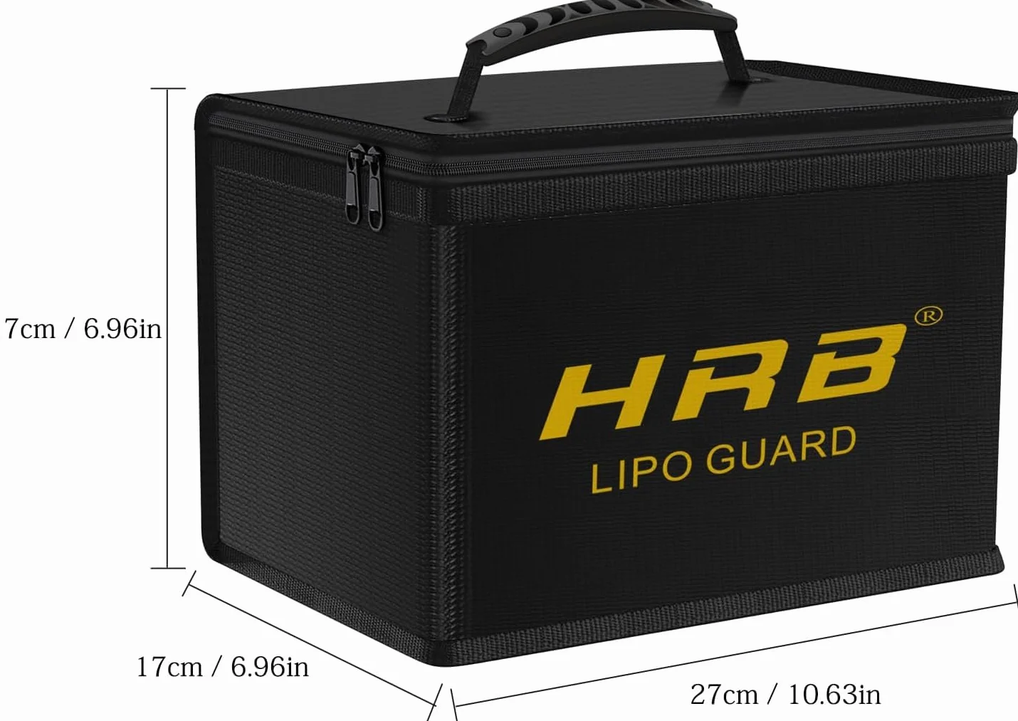 HRB Lipo Bag ognioodporna i przeciwwybuchowa bezpieczna torba na baterie Lipo, ulepszony materiał wysokiej jakości, pudełko bezpieczeństwa o dużej pojemności do ładowania i przechowywania akumulatorów