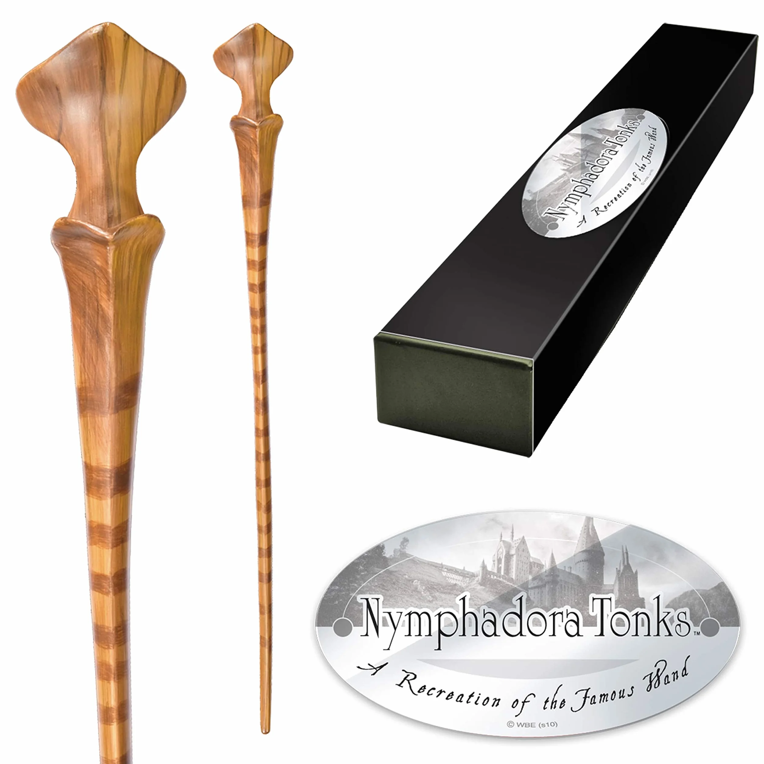 The Noble Collection - Nymphadora Tonks Character Wand - 38 cm ściana z motywem Harry'ego Pottera z metalowym imieniem - Harry Potter zestaw filmowy rekwizyty ścienne