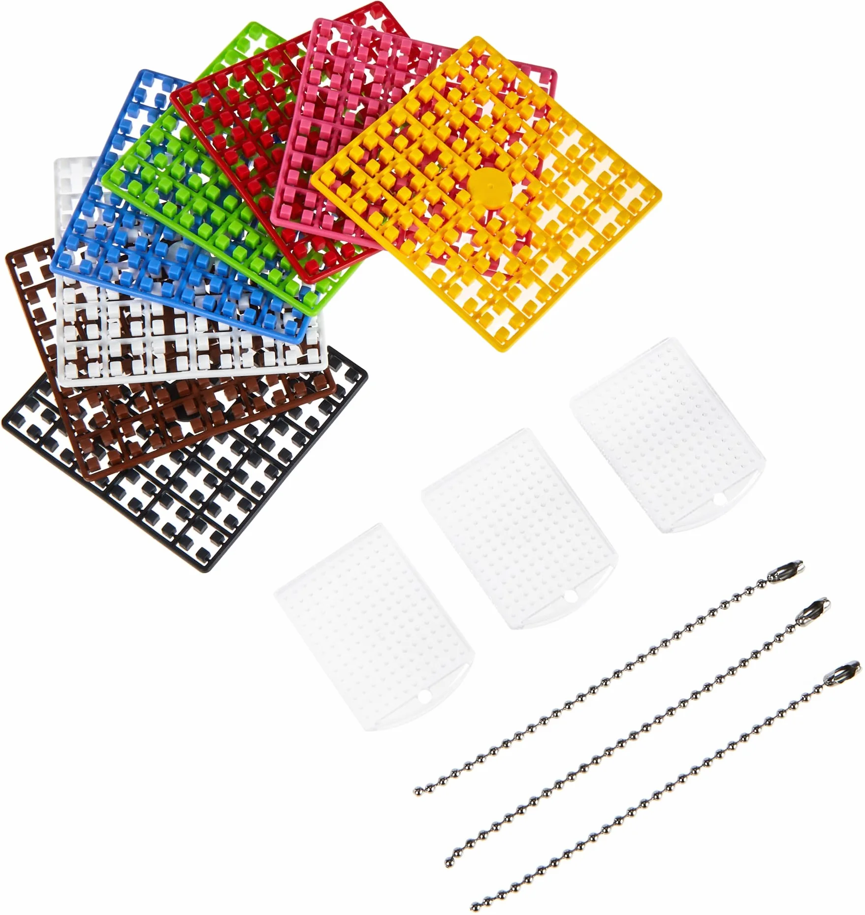 Pixel P20130 Medalion mozaikowy zwierzęta, brelok dla dzieci do samodzielnego zaprojektowania, prosty system wtykowy z małymi kamieniami z bioplastiku, bez prasowania i klejenia