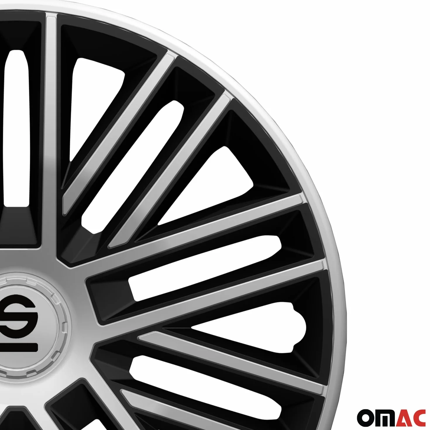 SPARCO SPC1585SVBK Zestaw Kołpak srebrny czarny