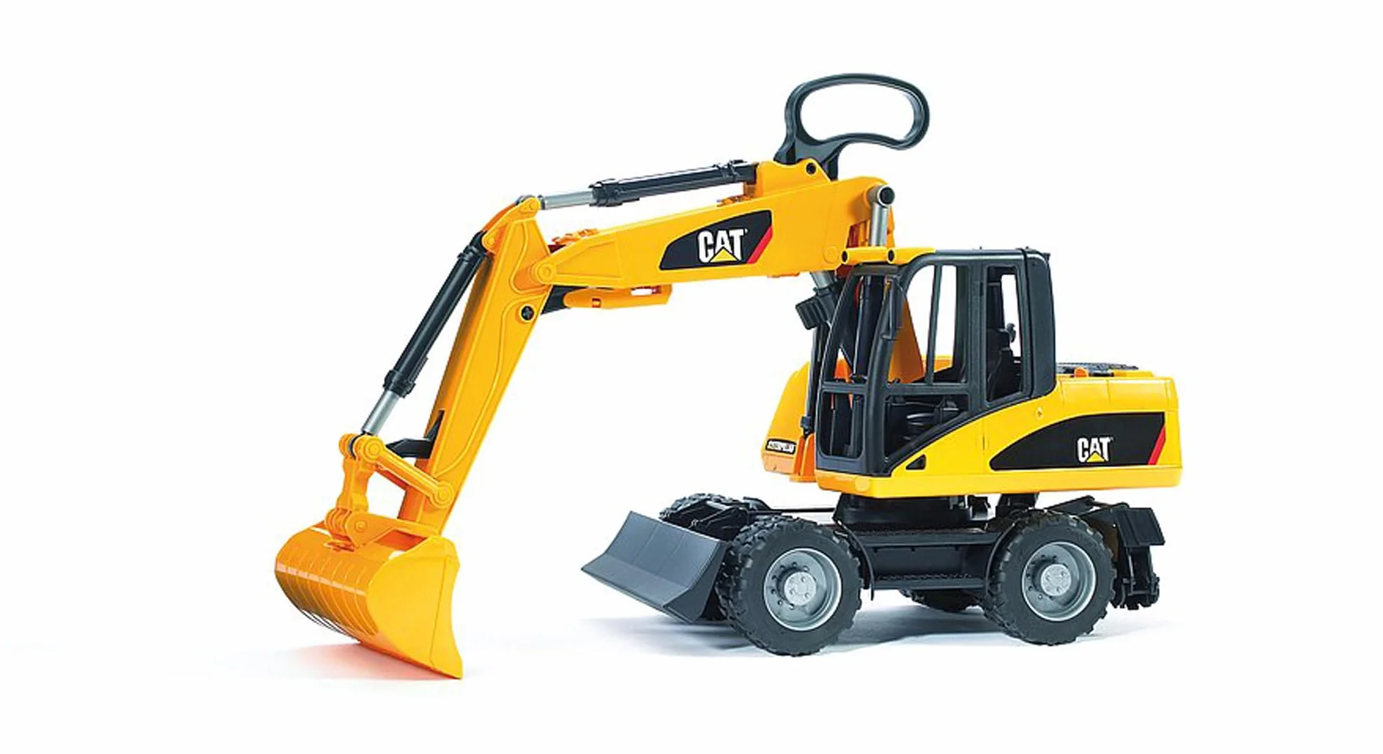 bruder 02445 - Koparka kołowa Cat - 1:16 Plac budowy, Pojazd budowlany, Koparka łyżkowa, Robotnik, Świat, Maszyna budowlana, Zabawka