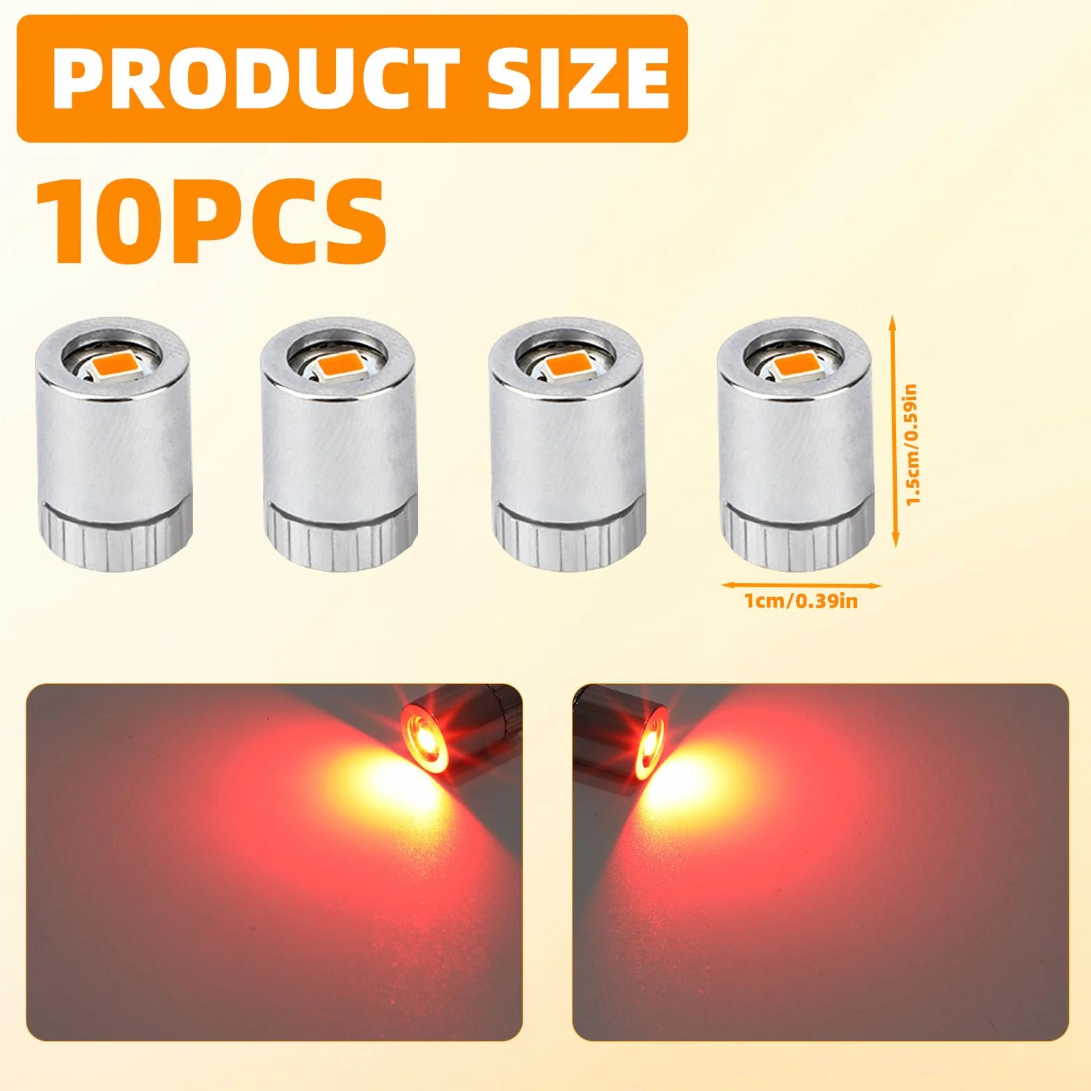 10szt Mini Lampki LED, Miniaturowych Świateł Bateryjnych w Zestawie do DIY Craft Dollhouse Mała Lampa Elektryczna do Dekoracji Latarni Papierowych Akcesoria (Czerwone Światło)