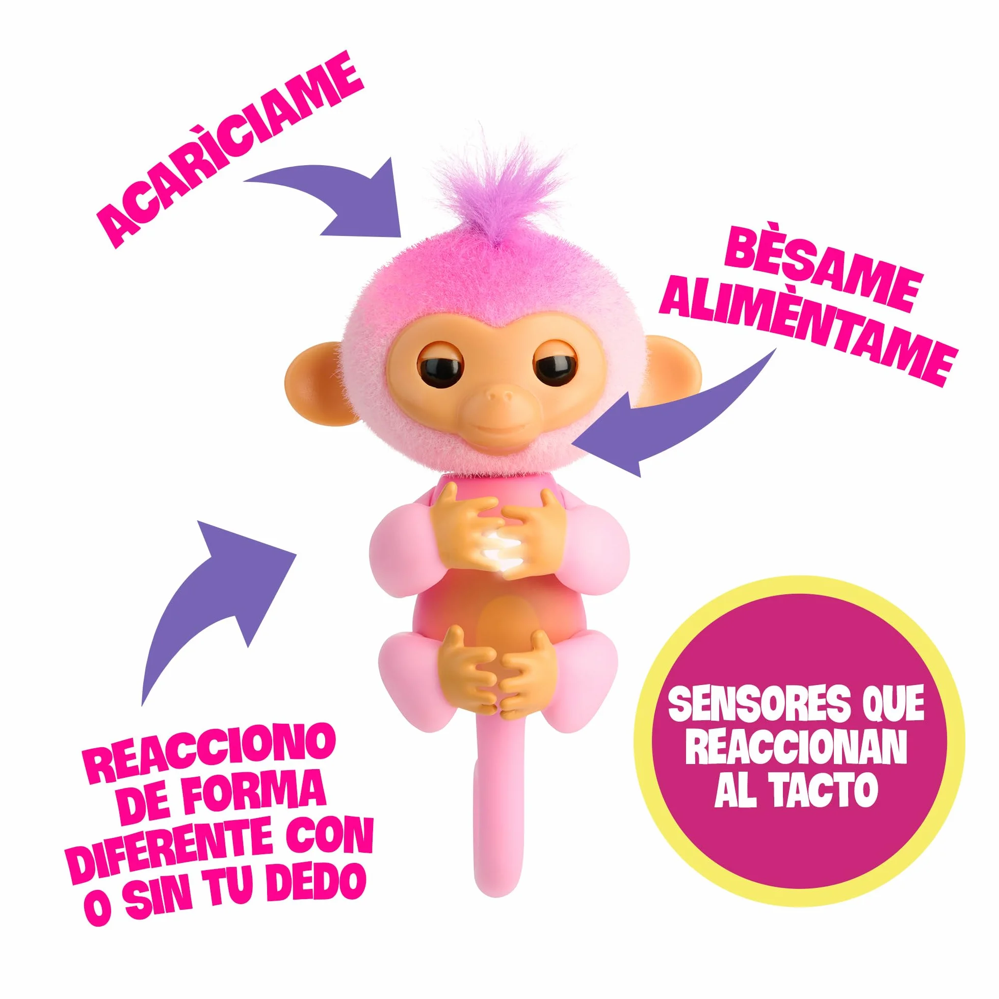 Bizak Fingerlings Harmony, słodka interaktywna monita, która czuje się gwiazdą muzyki pop i uwielbia śpiewać, Jest Divą, Z ponad 70 różnymi dźwiękami i reakcjami, z własną osobowością (61850001)