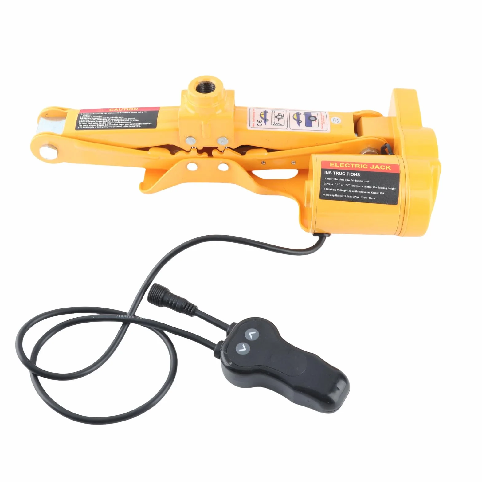 AYNEFY Automatyczny elektryczny podnośnik samochodowy 12V DC 3T Zasięg podnoszenia 12-35 cm do samochodów osobowych, SUV-ów, furgonetek, garaży i sprzętu awaryjnego