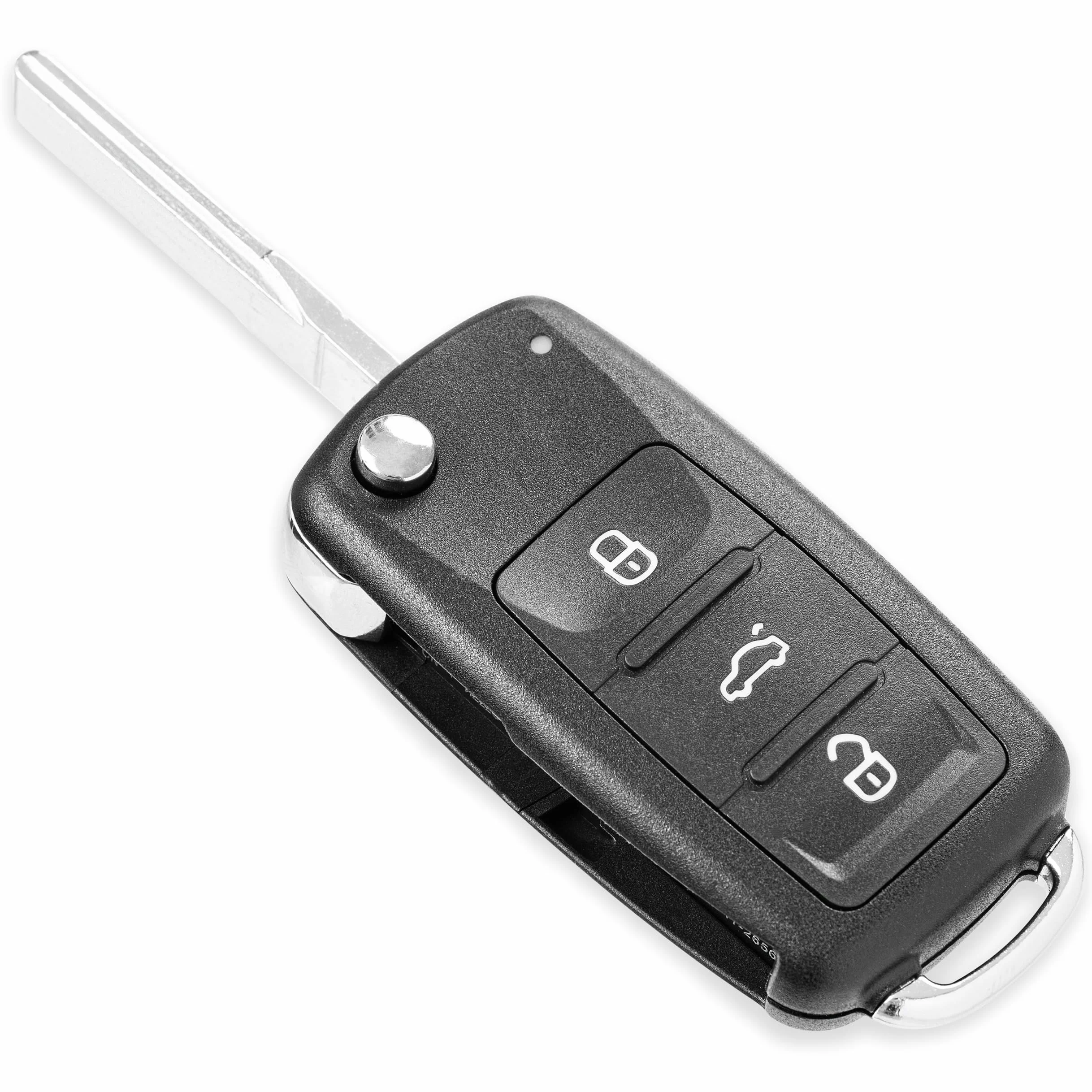 FINTERRY Obudowa Kluczyka Samochodowego kompatybilna z Volkswagen Golf Polo Tiguan Passat Skoda Octavia Superb Seat Leon Ibiza 3 Przyciski