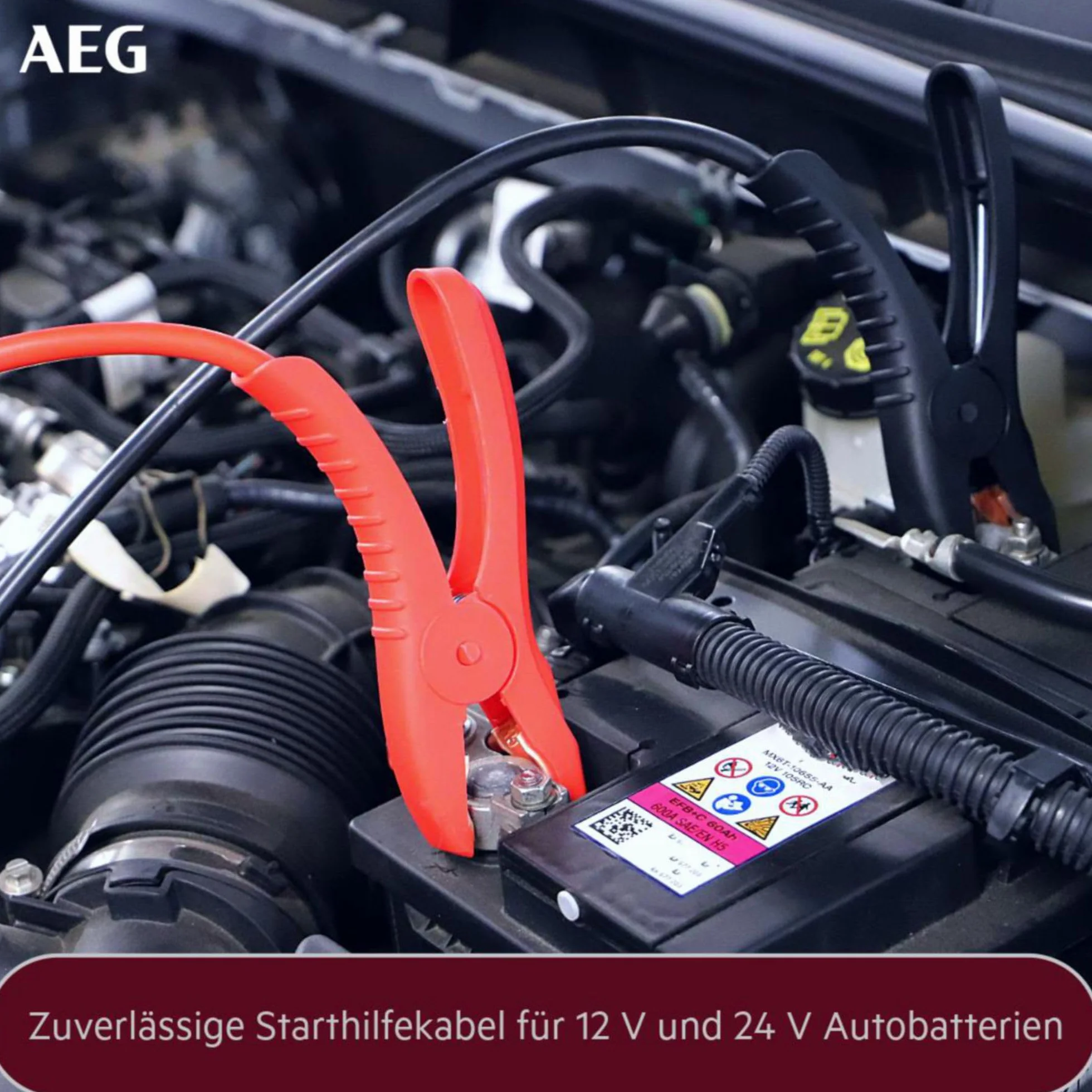 Aeg Automotive 97204 Kable Rozruchowe 2 x 3,5 m Czarny/Czerwony