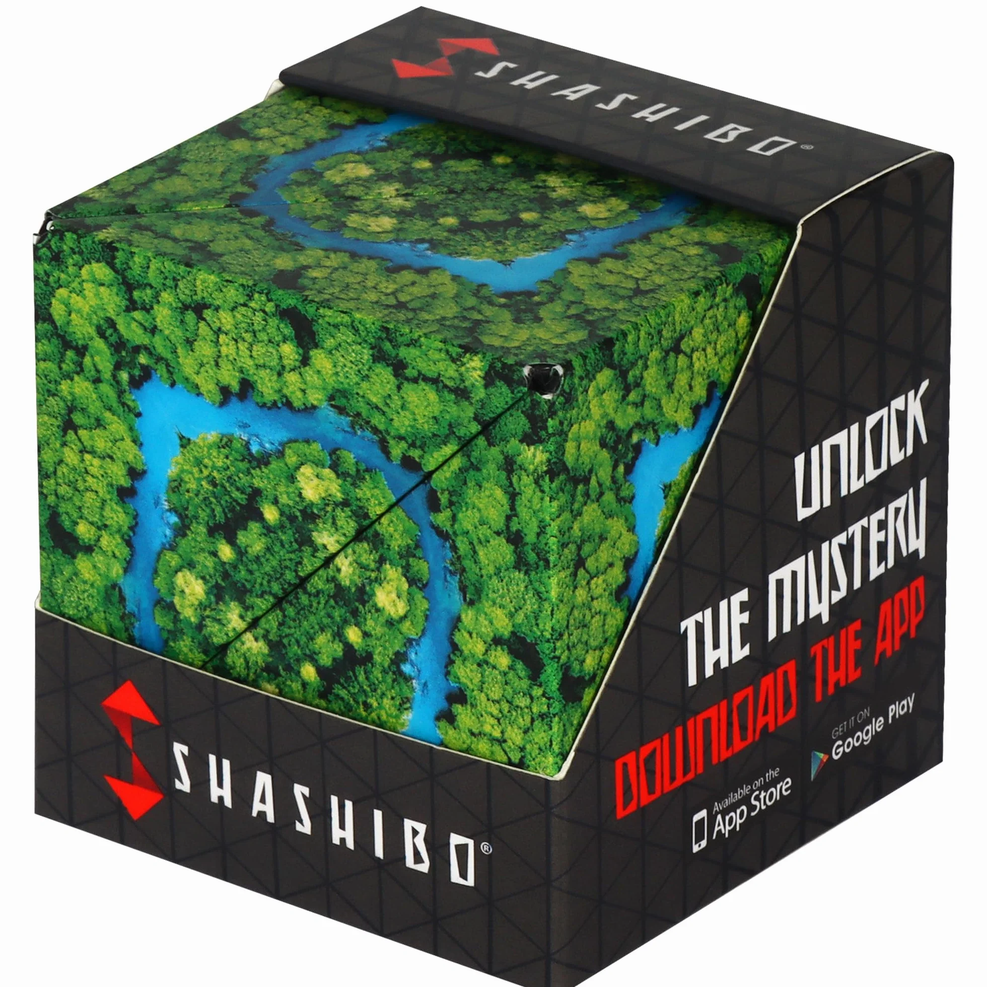 SHASHIBO Shape Shifting Box - Wielokrotnie Nagradzana, Opatentowana Kostka Fidget Cube z 36 Magnesami Ziem Rzadkich - Przekształcająca się w Ponad 100 Kształtów (Jungle)