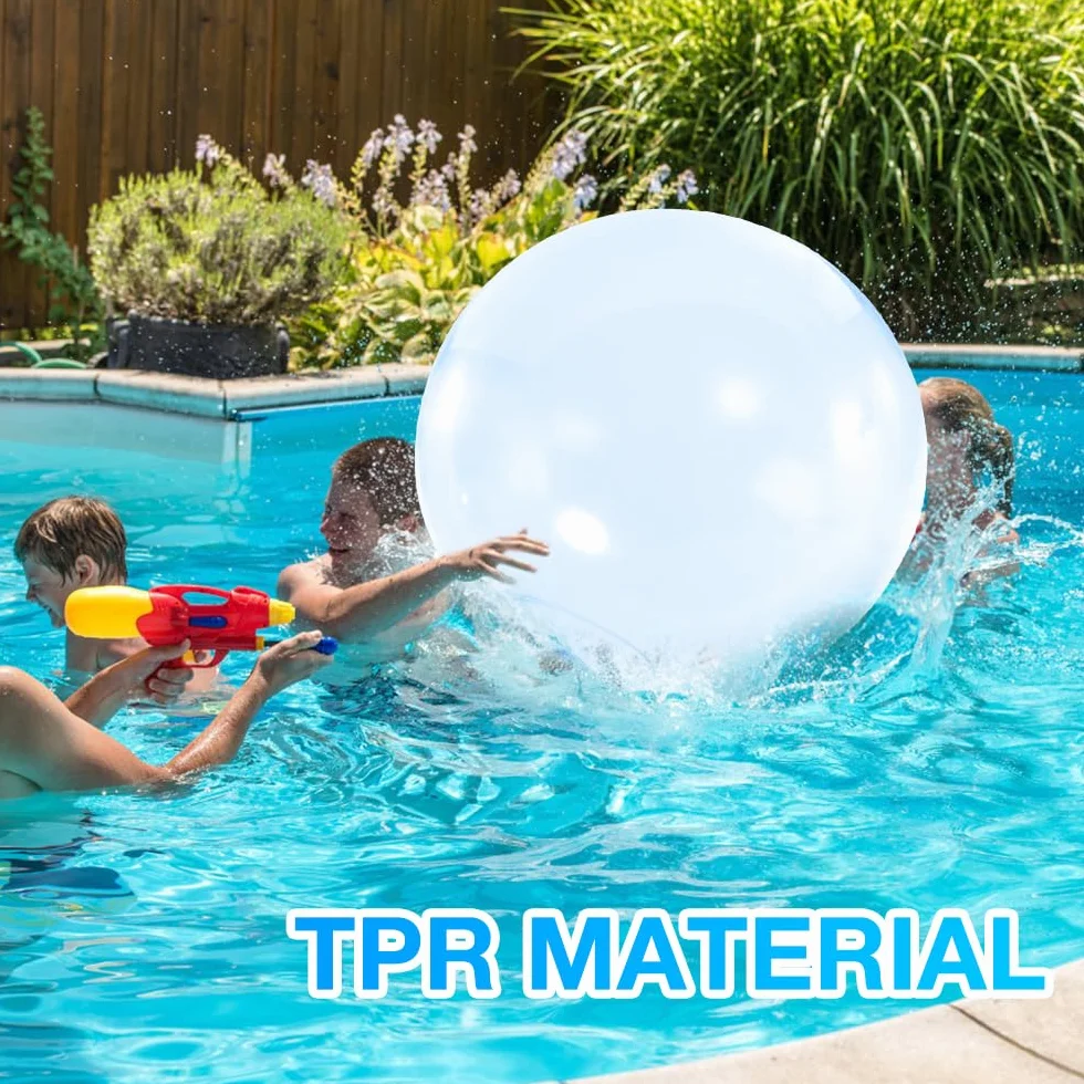 Bubble Ball, 2 sztuki, 120 cm, przezroczysty balon do skakania, nadmuchiwana piłka wodna, odporne na rozdarcia
