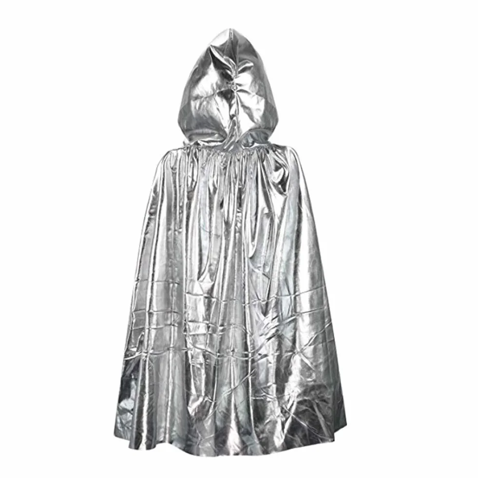 Proumhang Dziecięca Peleryna z Kapturem na Halloween Pełnowymiarowa Peleryna z Wiązaniem na Halloween King Prince Princess Cosplay Robe dla Chłopców i Dziewcząt