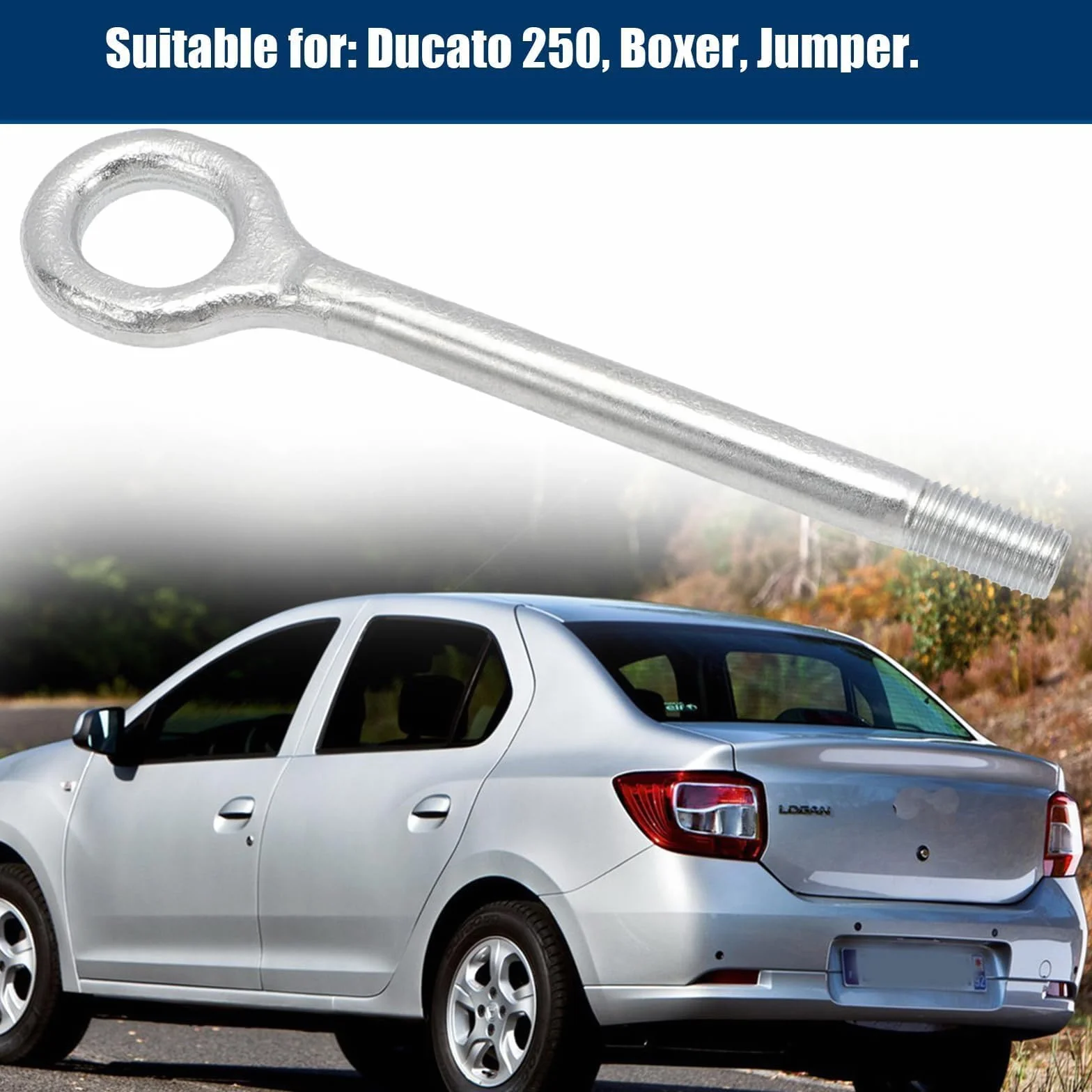 ANBOO Hak holowniczy oczko holownicze wymienny drążek do Fiat500 Ducato 250 Boxer Jumper Alfa Romeo Giulia