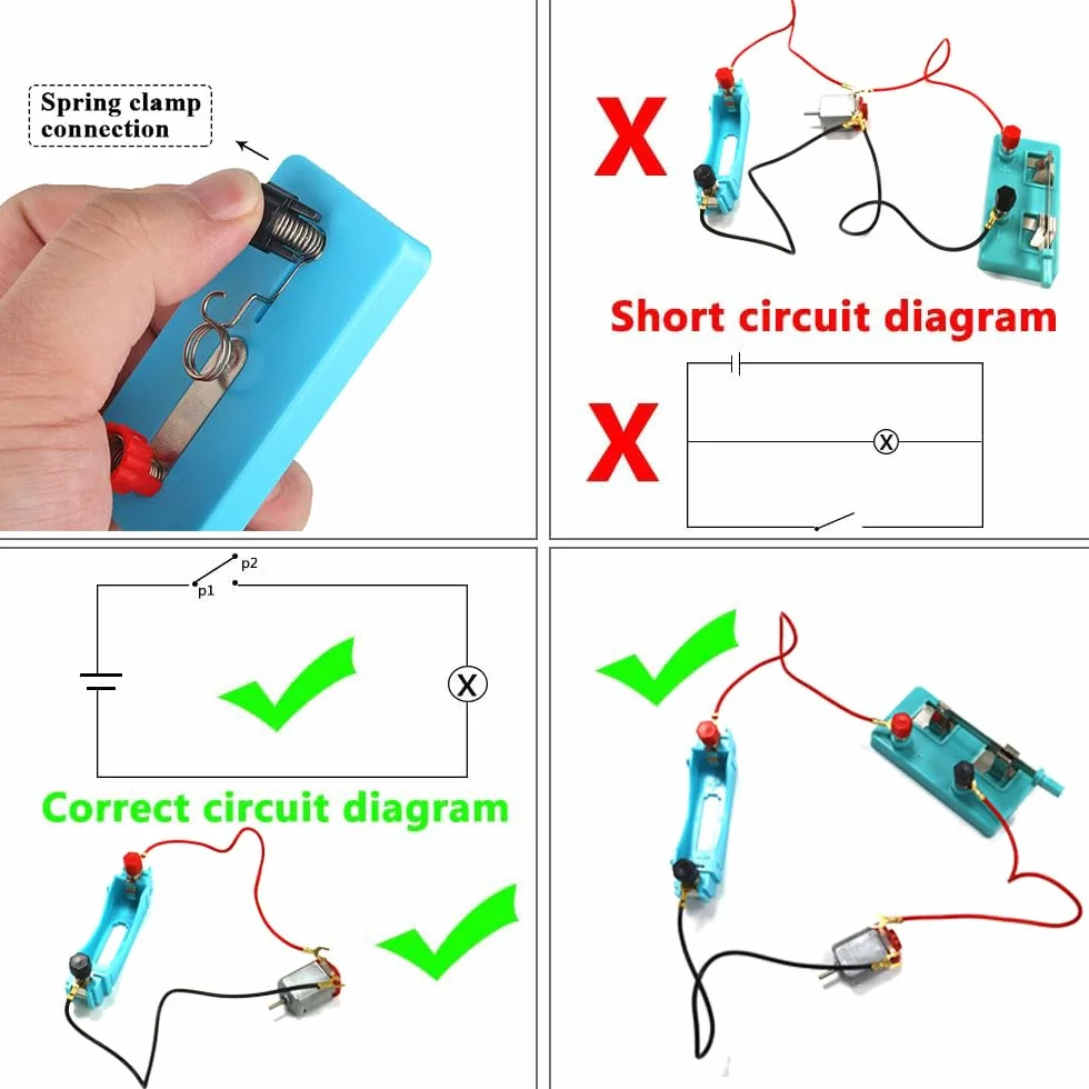Zestaw do eksperymentów z silnikiem elektrycznym DC, pedagogiczne zestawy naukowe Montessori dla dzieci do projektu DIY STEM