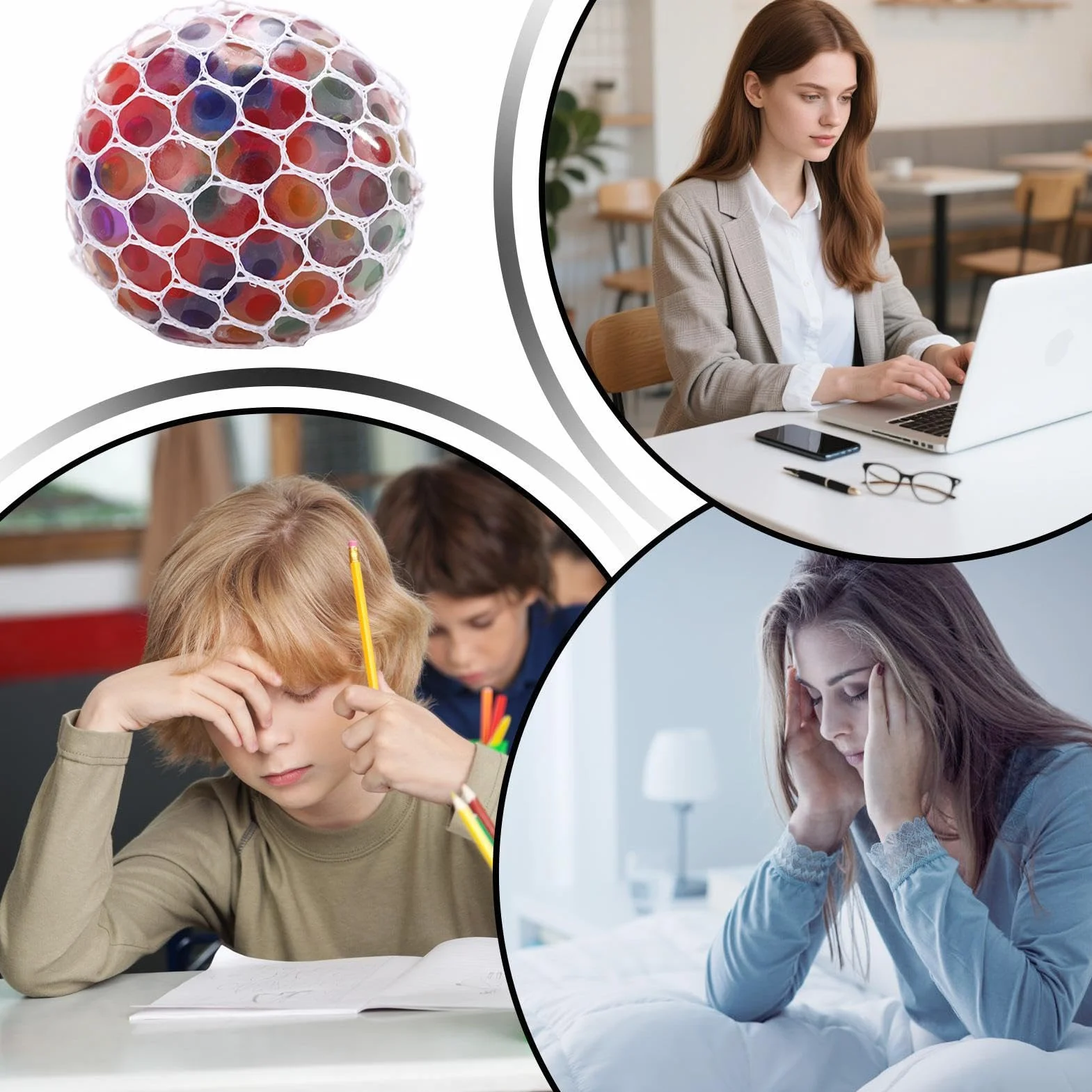 Stress Balls For Adults - Classroom Exchange Party Small For School And Office | Soft Squeeze Foam Anti Stress Toy Set For Hand Exercise Focus Relief And Daily Calm Relaxation Use