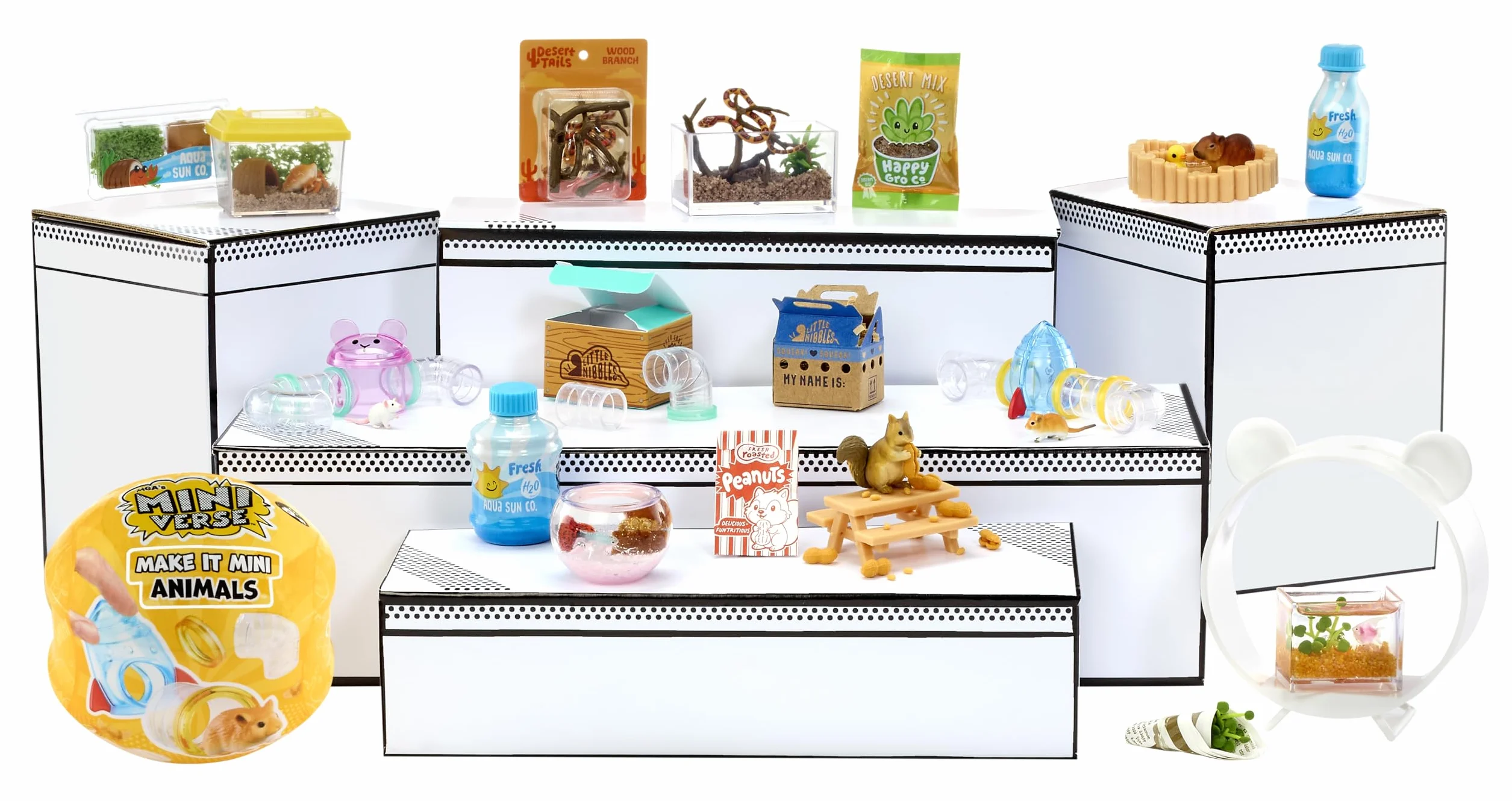 MGA's Miniverse Make It Mini Animals Series 2 – Zestaw z Jedną Figurką Zwierzątka i Akcesoriami, Mini Kolekcjonerskie Elementy; w Serii 8 do Zebrania; dla Kolekcjonerów i Dzieci od 8 Lat