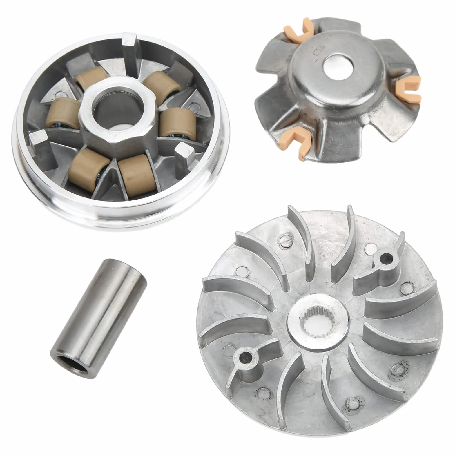 Zespół wariatora, wysokowydajny zestaw sprzęgła wariatora wyścigowego, metalowy zestaw do skutera, zestaw wariatorów, akcesoria motocyklowe, do GY6 125 150