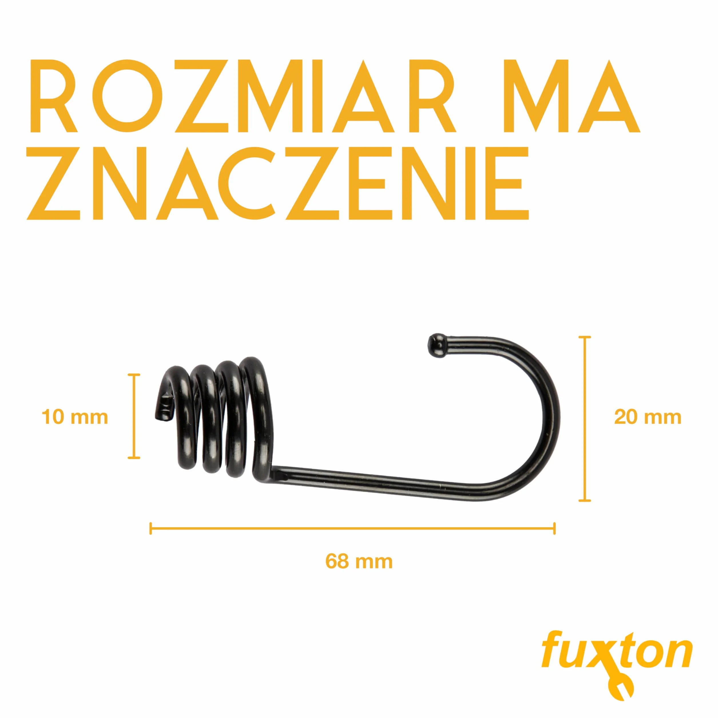 Fuxton haki spiralne do lin ekspanderowych ø 6 mm gumowe haki ekspandera do plandek przyczep