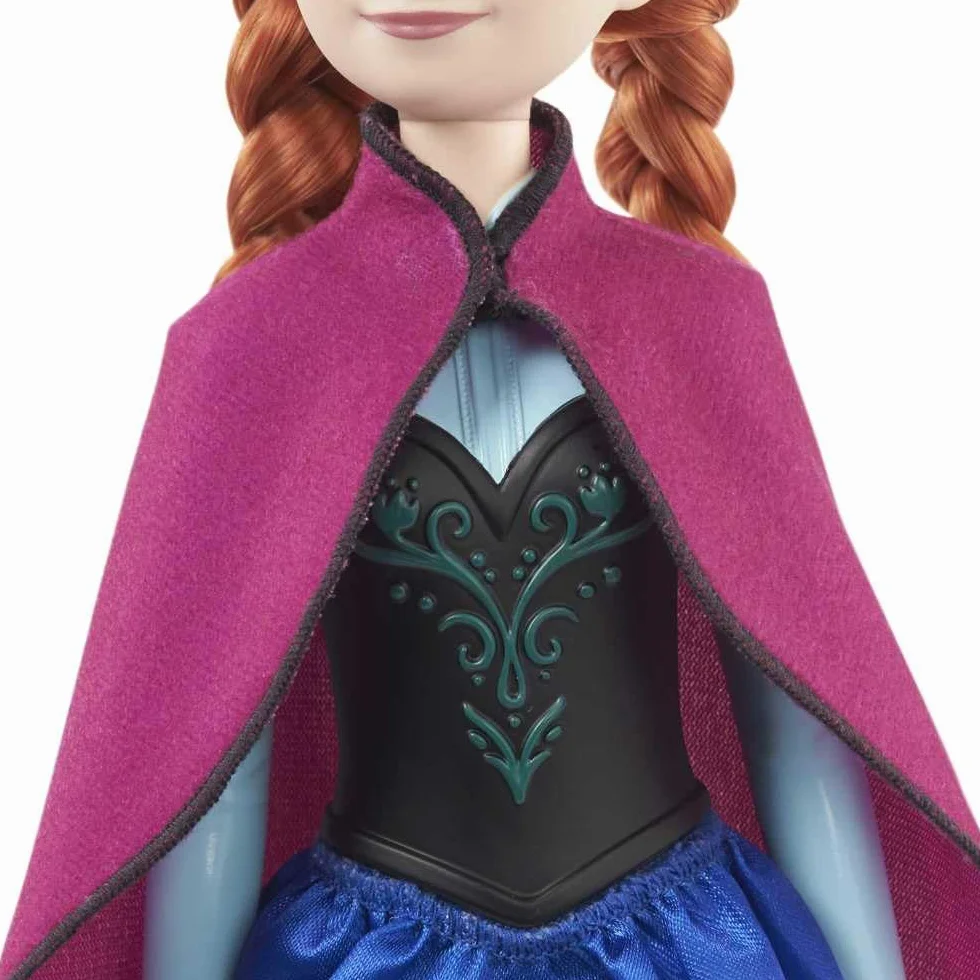 Mattel Disney Frozen Kraina Lodu Anna Lalka w ubranku, inspirowana filmem Disneya „Kraina Lodu”, prezent dla dzieci HLW49