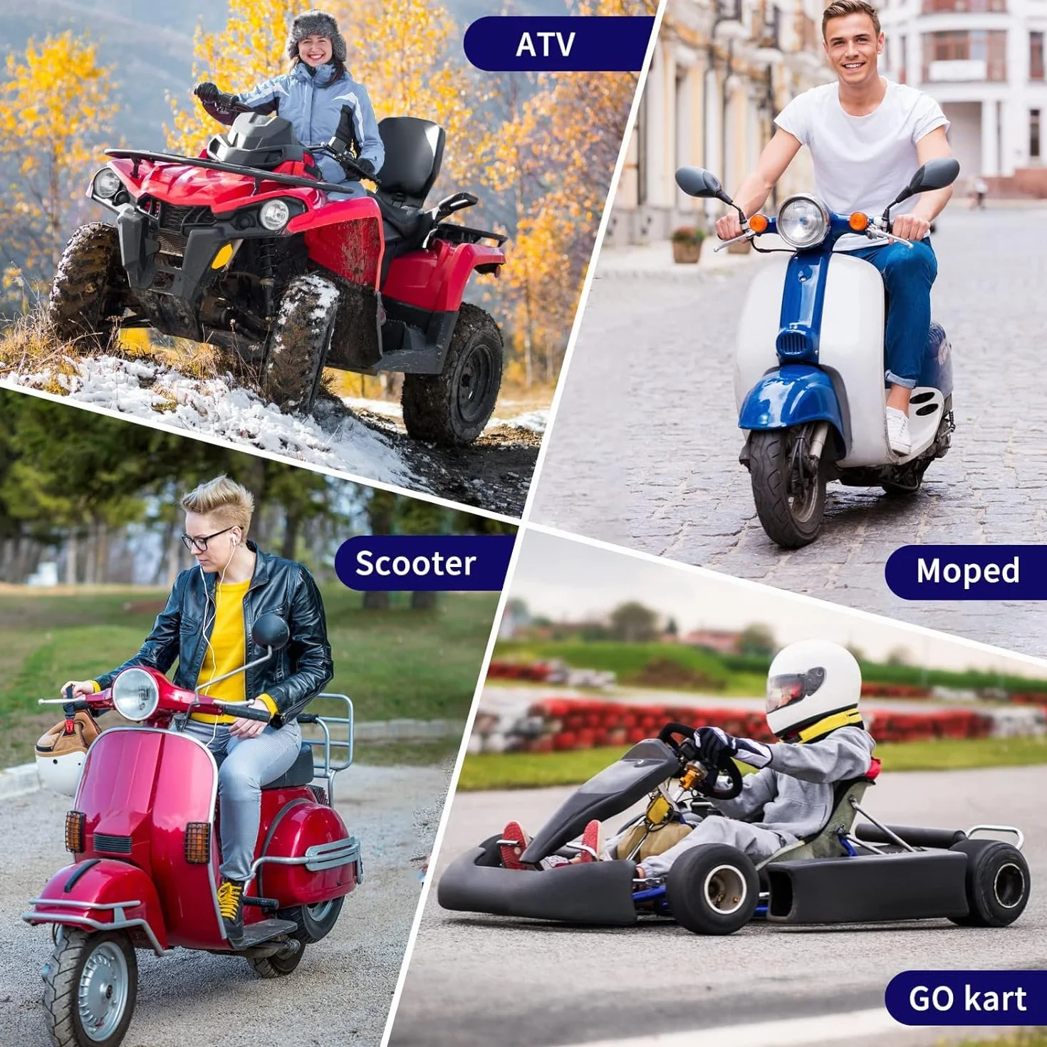 Trkimal 3-drożna próżniowa pompa paliwowa, kurek benzynowy + filtr paliwa do węża, zaciski sprężynowe do GY6 50cc 150cc 139QMB 157QMJ, chińskie części motocyklowe do skuterów ATV Roketa SUNL Taotao