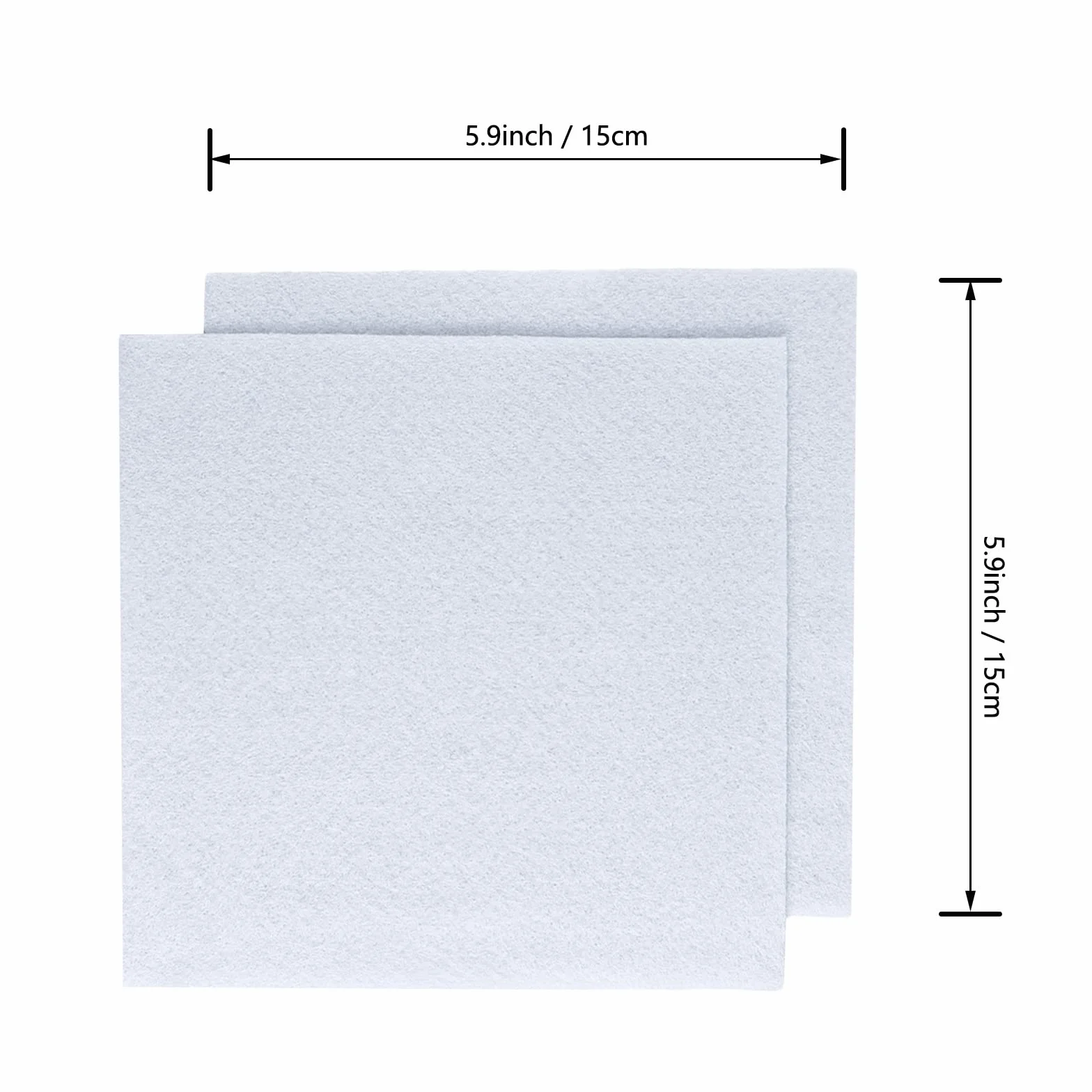 Jtnohx Miękki filc, elastyczny filc do rękodzieła, arkusze filcowe do robótek, 1,4mm grubości 15x15cm Kolorowy filc do projektów szydełkowych i DIY (Biały)