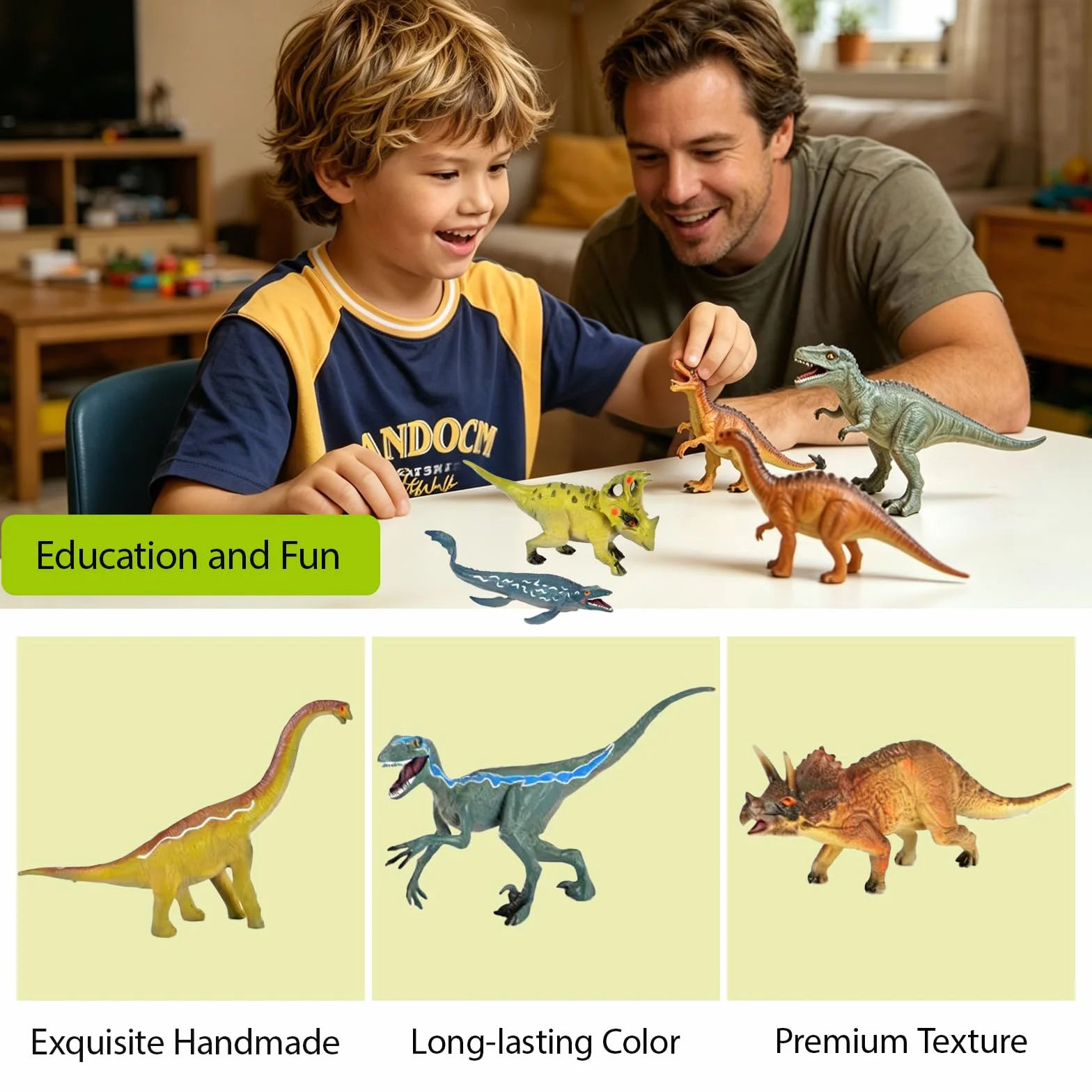Zestaw 12 zabawek dinozaurów, realistyczne figurki dinozaurów dla dzieci, wierne modele od 3 lat, fanów dinozaurów, Tyranozaur Rex, Giganotozaur