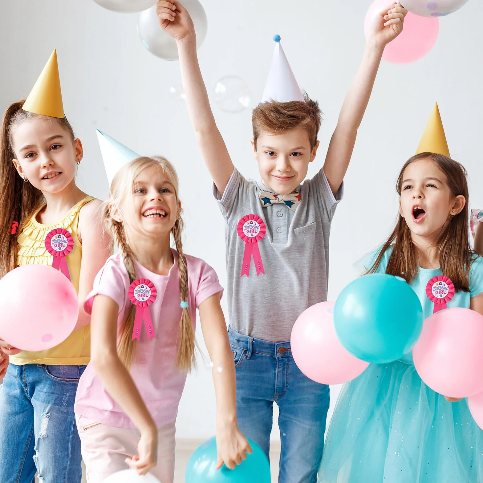 Birthday Girl Szpilka, Spinacz z Napisem Wszystkiego Najlepskiego Kolorowa Satynowa Wstążka Odznaka Imprezowa Dekoracja Odzieżowa dla Kobiet Akcesoria na Imprezę