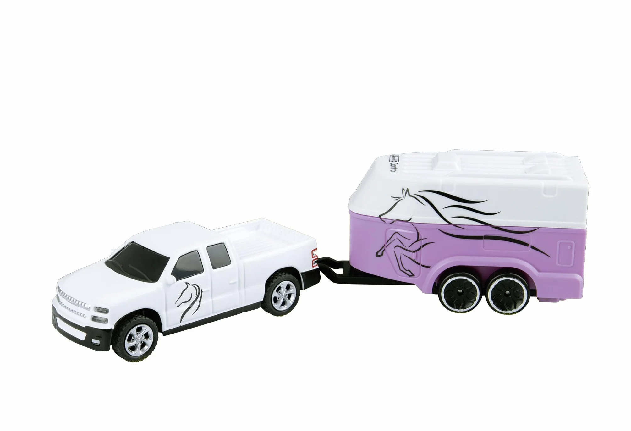 Revell Control I Mini samochód sterowany radiowo z przyczepą dla koni I w skali 1:64 I od 6 lat i Częstotliwość radiowa: GHz I Realistyczny design I Idealny do użytku wewnątrz i na zewnątrz Biały