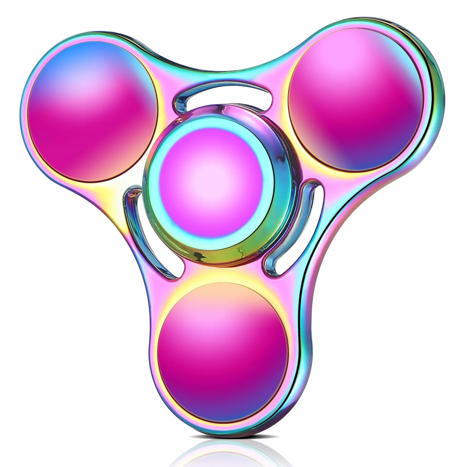 SCIONE Fidget spinner, z metalu, z łożyskiem ze stali nierdzewnej, 3–5 min, wysoka prędkość, dla dzieci, prezent na Wielkanoc (okrągły)