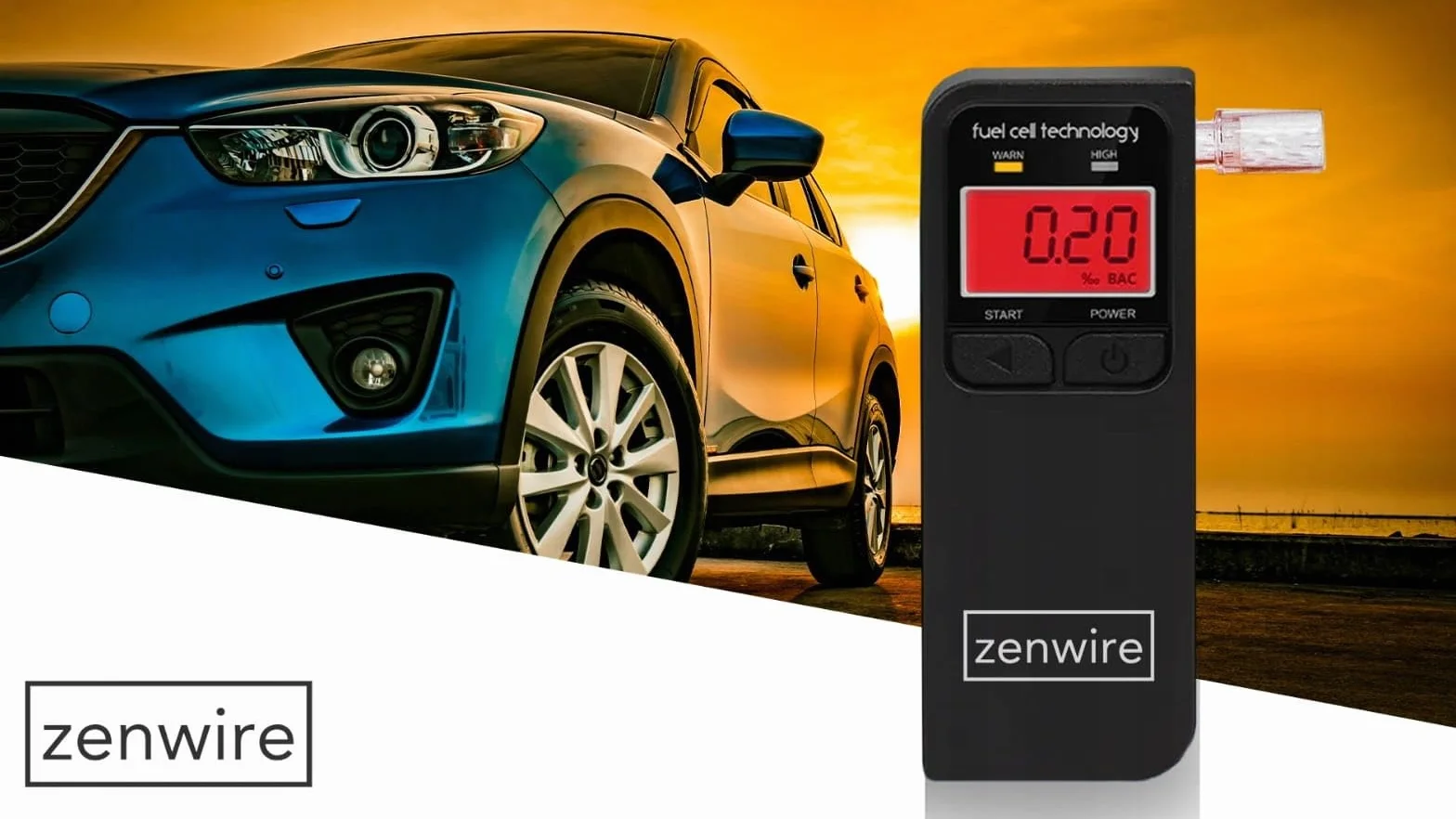 Alkomat Zenwire F4 Profesjonalny Elektrochemiczny z Wyświetlaczem LCD 5 Ustnikami