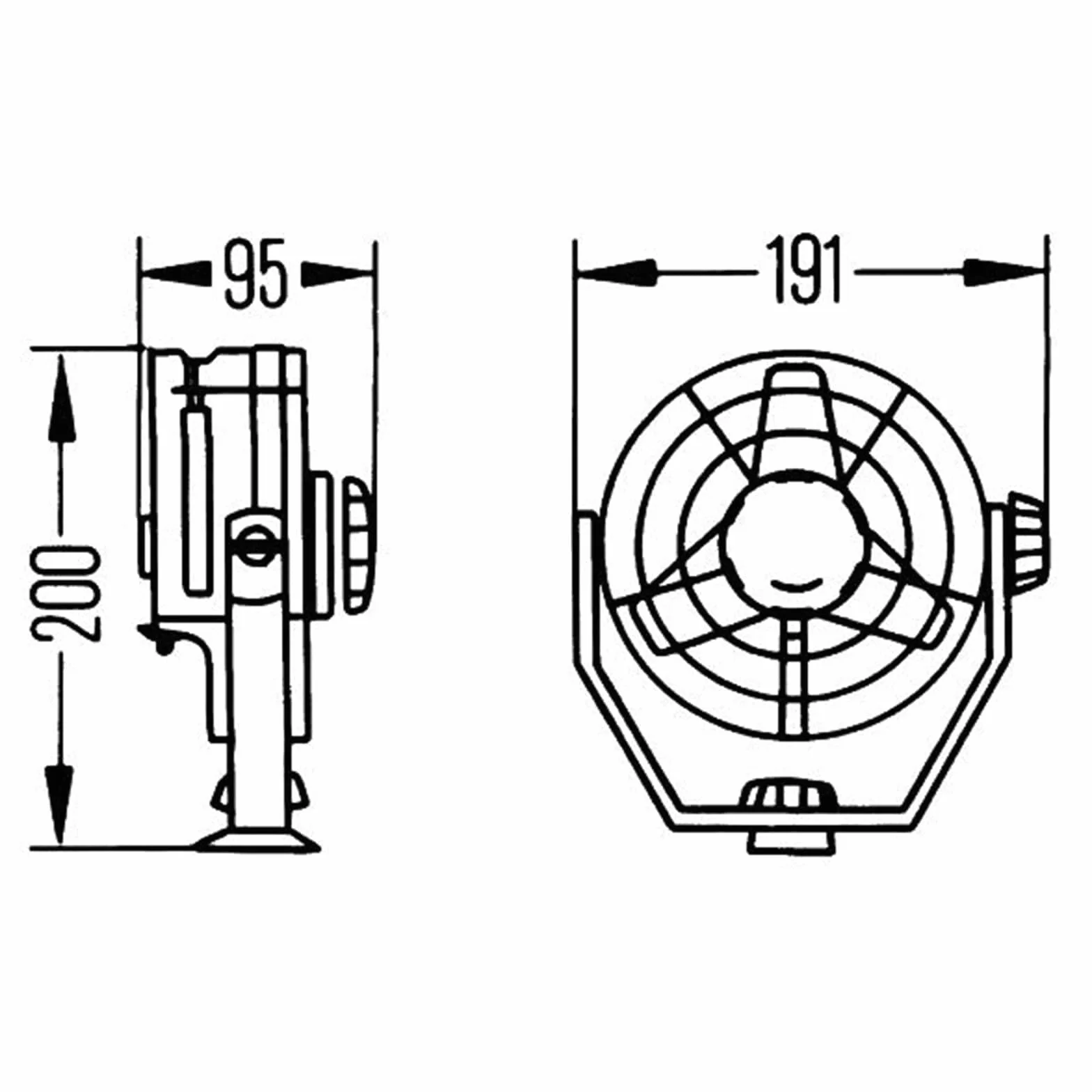 HELLA Wentylator Turbo 12V 6.5W czarny 8EV 003 361-001