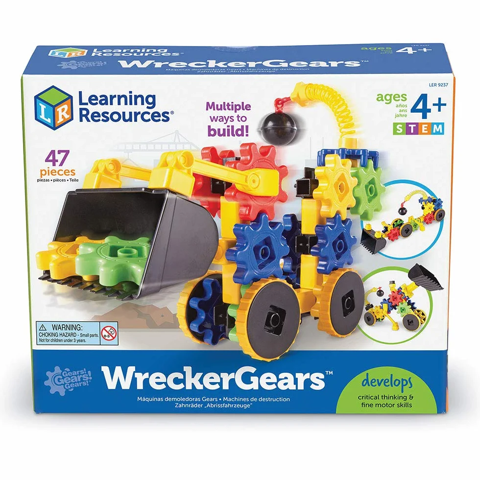 Learning Resources WreckerGears Kola zebate 47-Kawałek Zestaw, Wielobarwnosc