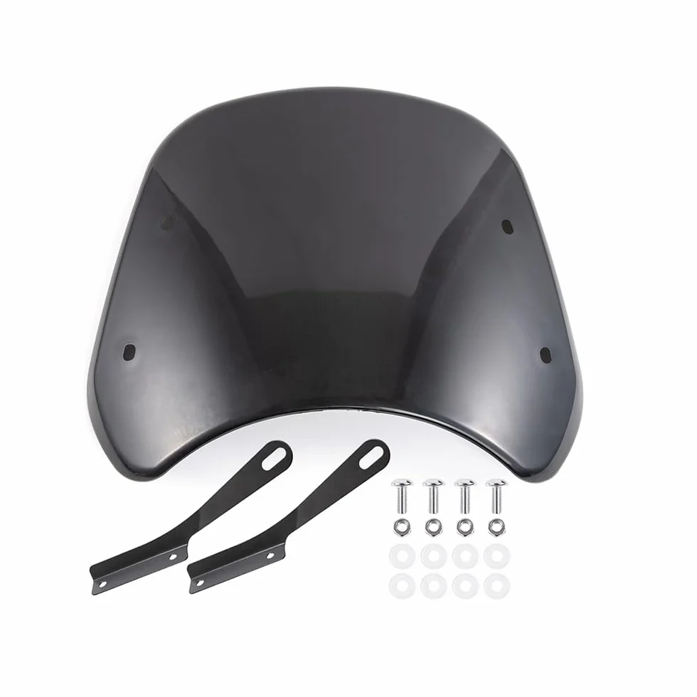 Uniwersalna osłona na przednią szybę motocyklową, owiewka do reflektorów motocyklowych o przekątnej 15 cm – 7", kolor czarny