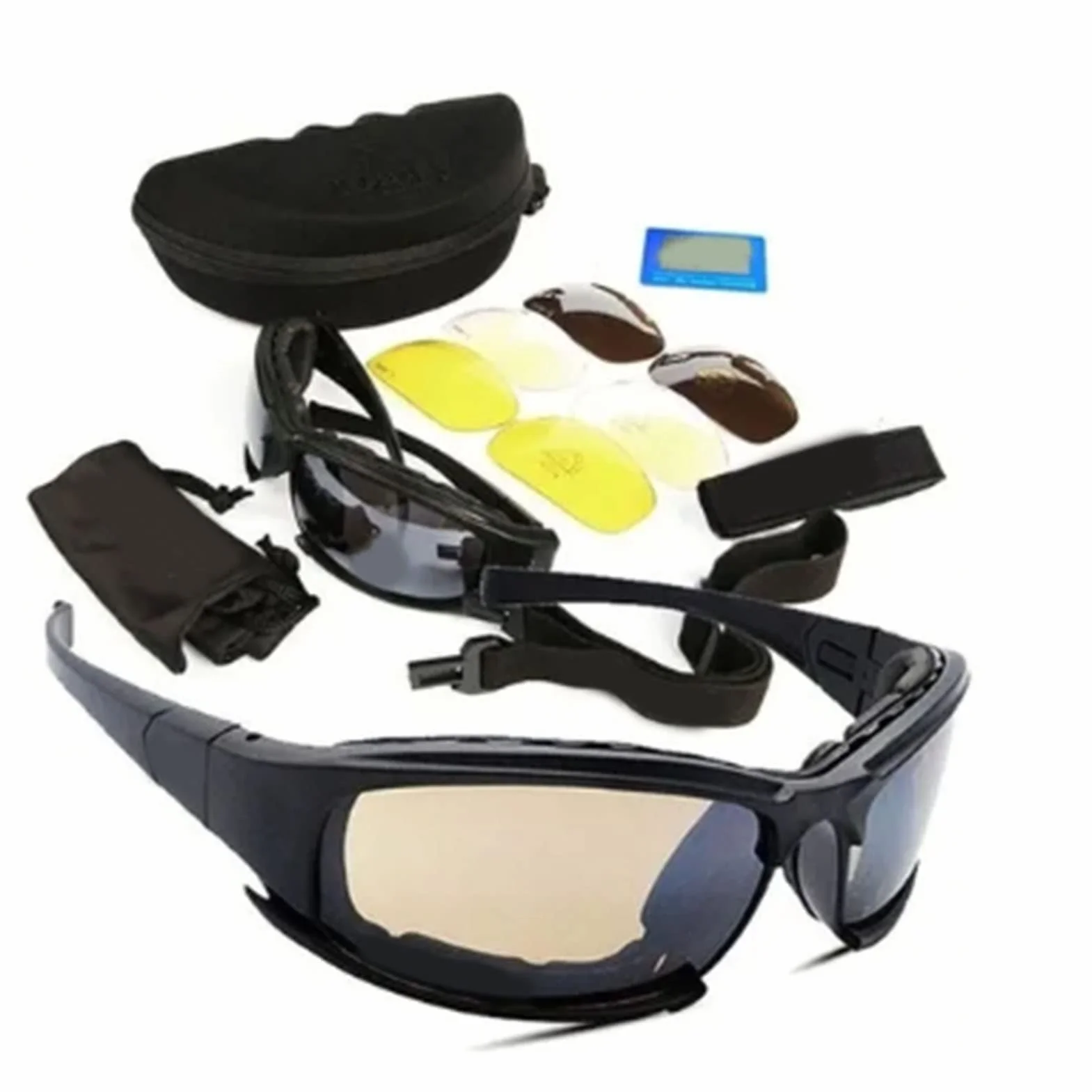 Shanrya Okulary motocyklowe, okulary przeciwsłoneczne odporne na uderzenia, promieniowanie UV, wiatroszczelne, do jazdy na rowerze