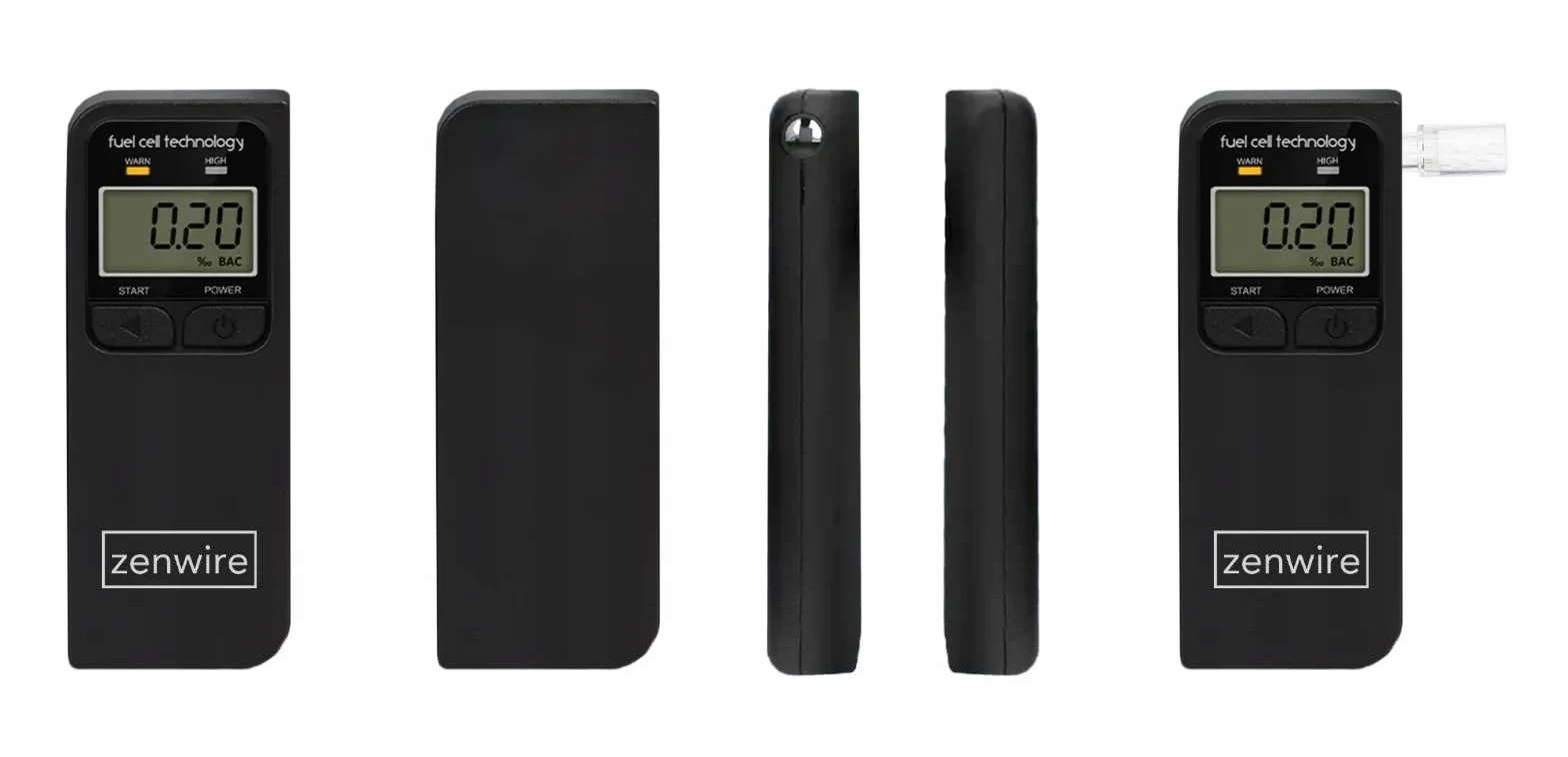 Alkomat Zenwire F4 Profesjonalny Elektrochemiczny z Wyświetlaczem LCD 5 Ustnikami