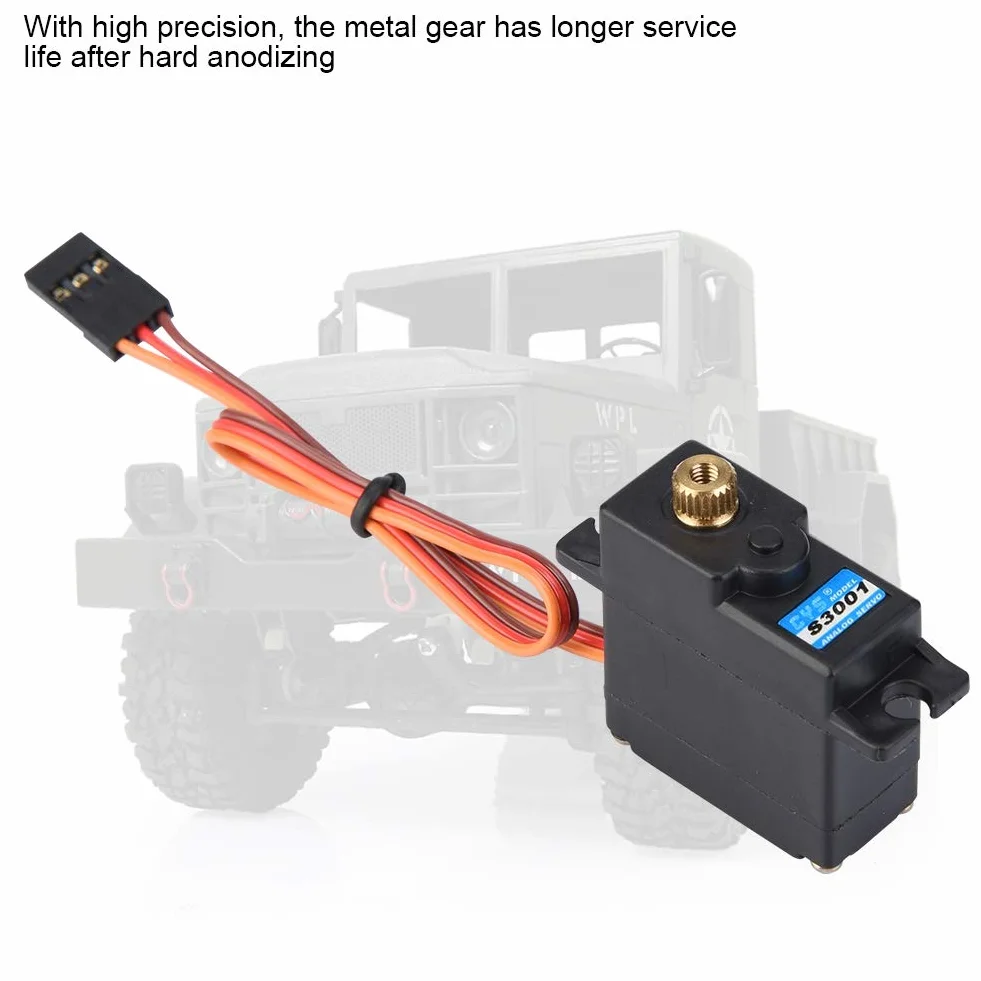 Dilwe RC Car Servo, wodoodporny 17g metalowy cyfrowy serwomechanizm do WPL1625 zdalnie sterowana ciężarówka Akcesoria do części samochodowych