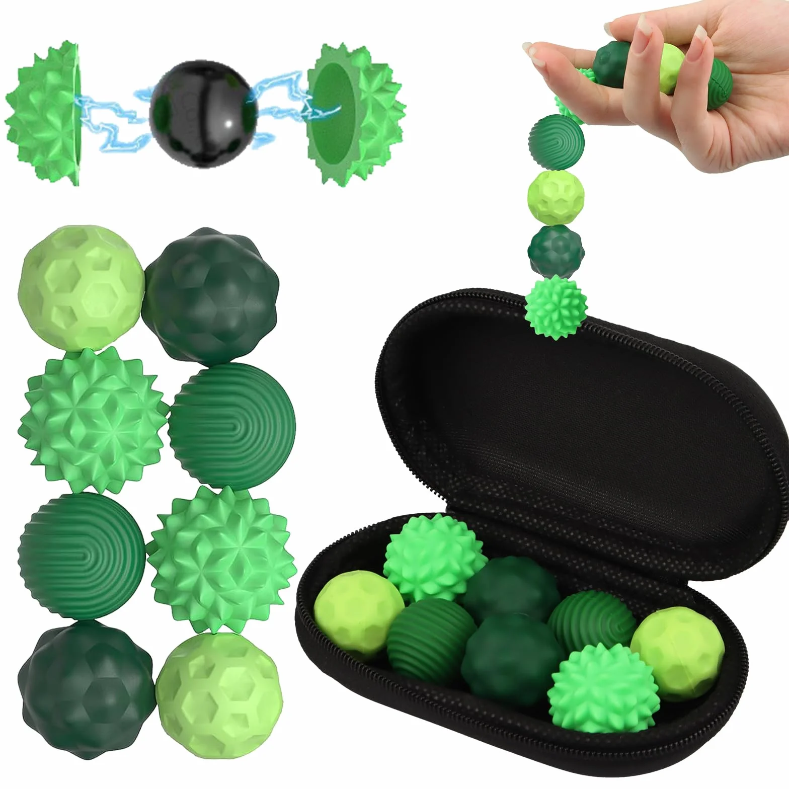 8 sztuk magnetycznych zabawek Fidget Toys, antystresowe sensoryczne zabawki, magnetyczne kule antystresowe, silikonowe zabawki antystresowe dla dorosłych i dzieci, zabawka dla osób z autyzmem do domu