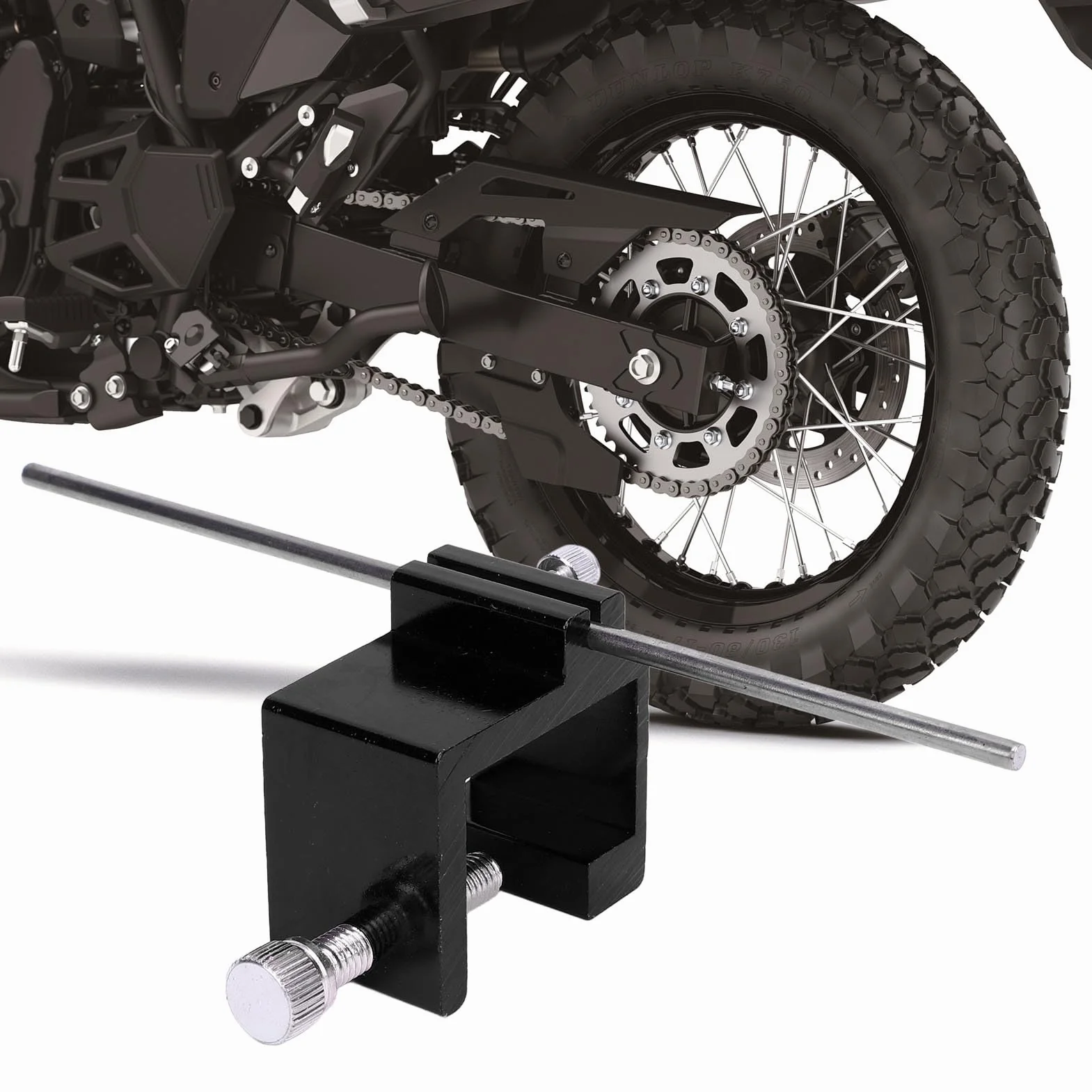 Motorcycle Chain Alignment Tool Precise Alignment Optimum Performance Aluminum Alloy 08-0048 Universal for Motorcycles ATVs