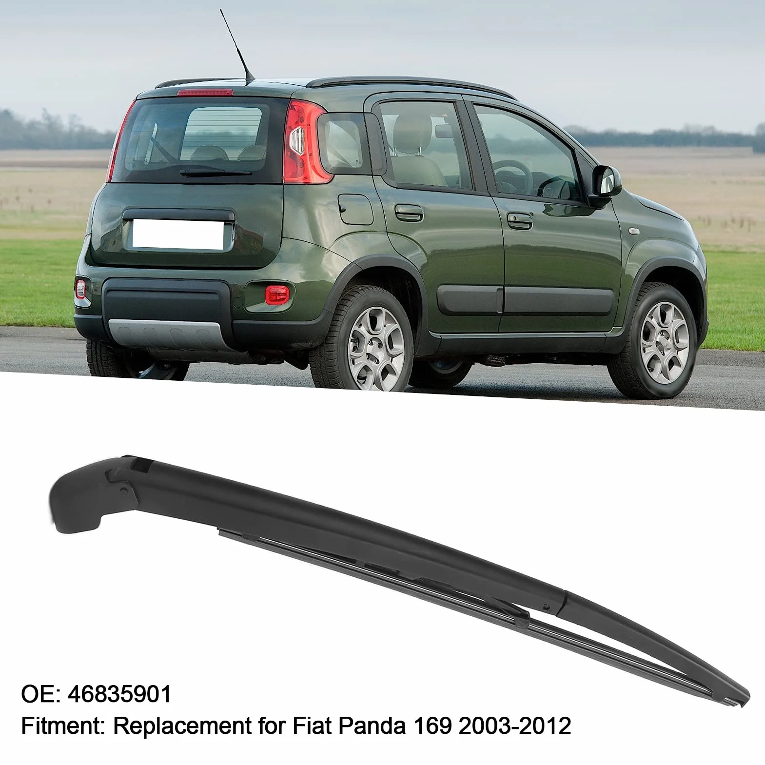 Pióro wycieraczki tylnej zestaw wodoodporne pasujące do Fiata Panda 169 2003-2012