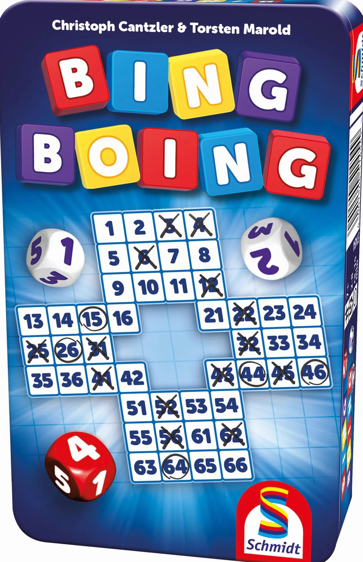 Schmidt Spiele 51454 Bing Boing, gra podróżna, wnieś do gry w metalowej puszce, normalna