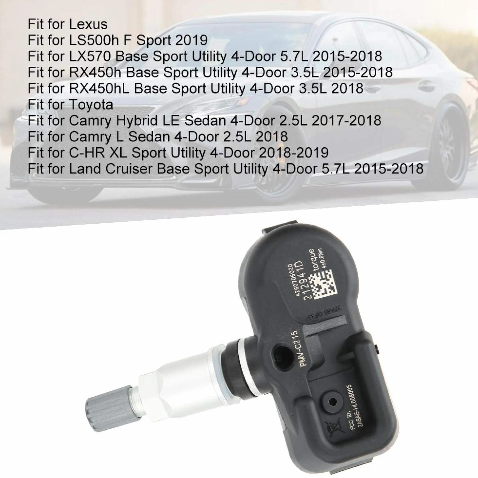 Fydun Czujnik TPMS PMV-C215 Ciśnienia w Oponach dla LS500h/LX570/RX450hL
