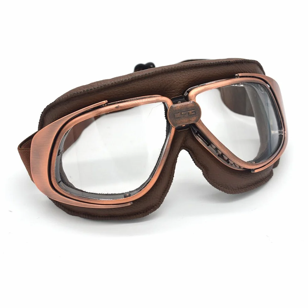 Gogle motocyklowe Vintage Pilotenbrille Cruiser Scooterbrille Outdoor Sandbrille Bike Racer Cruiser Touring Eyewear