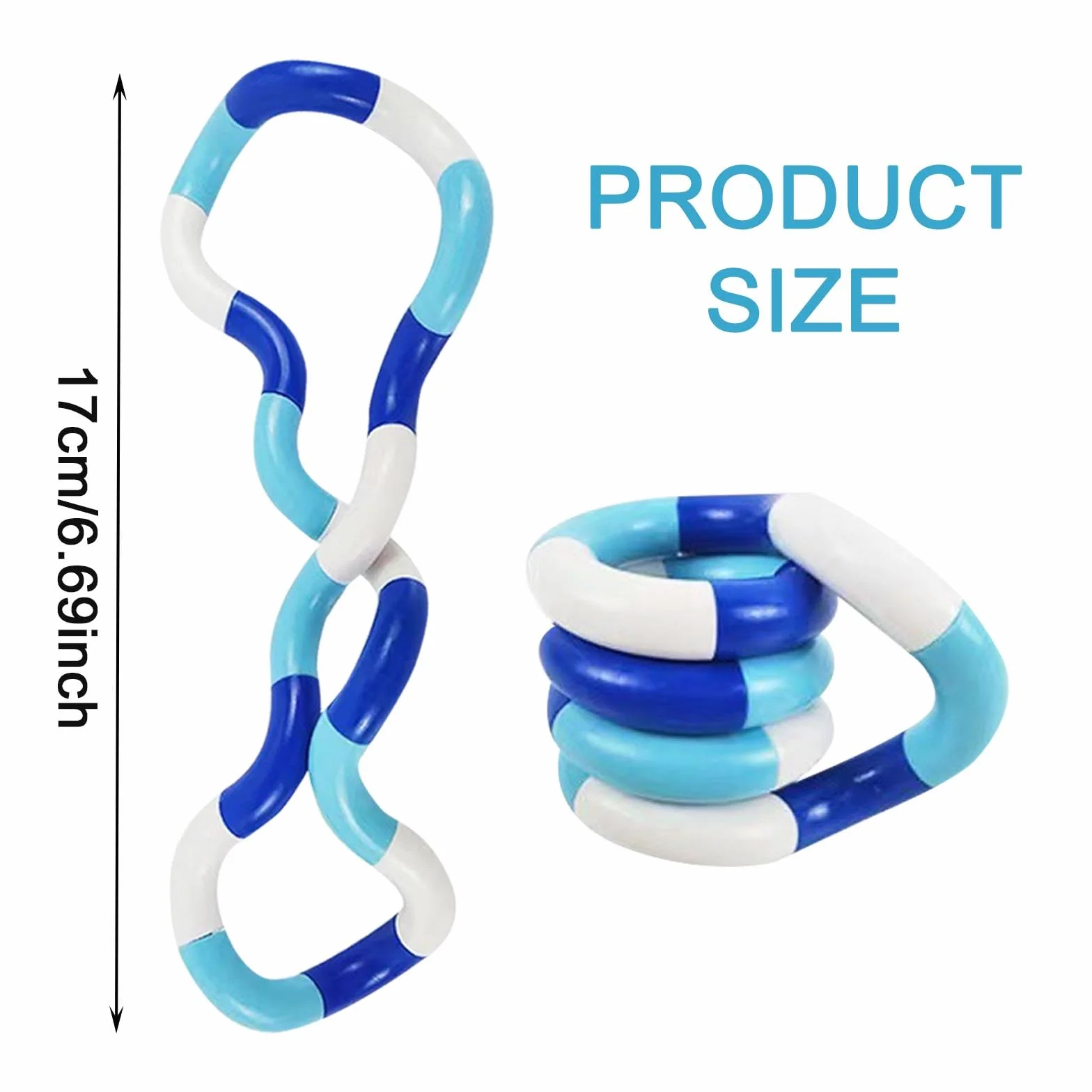 GWAWG 5 szt. Tangle Fidget Toy Twisty Toy wąż zabawki dekompresja stres ulga cicha dla dzieci i dorosłych