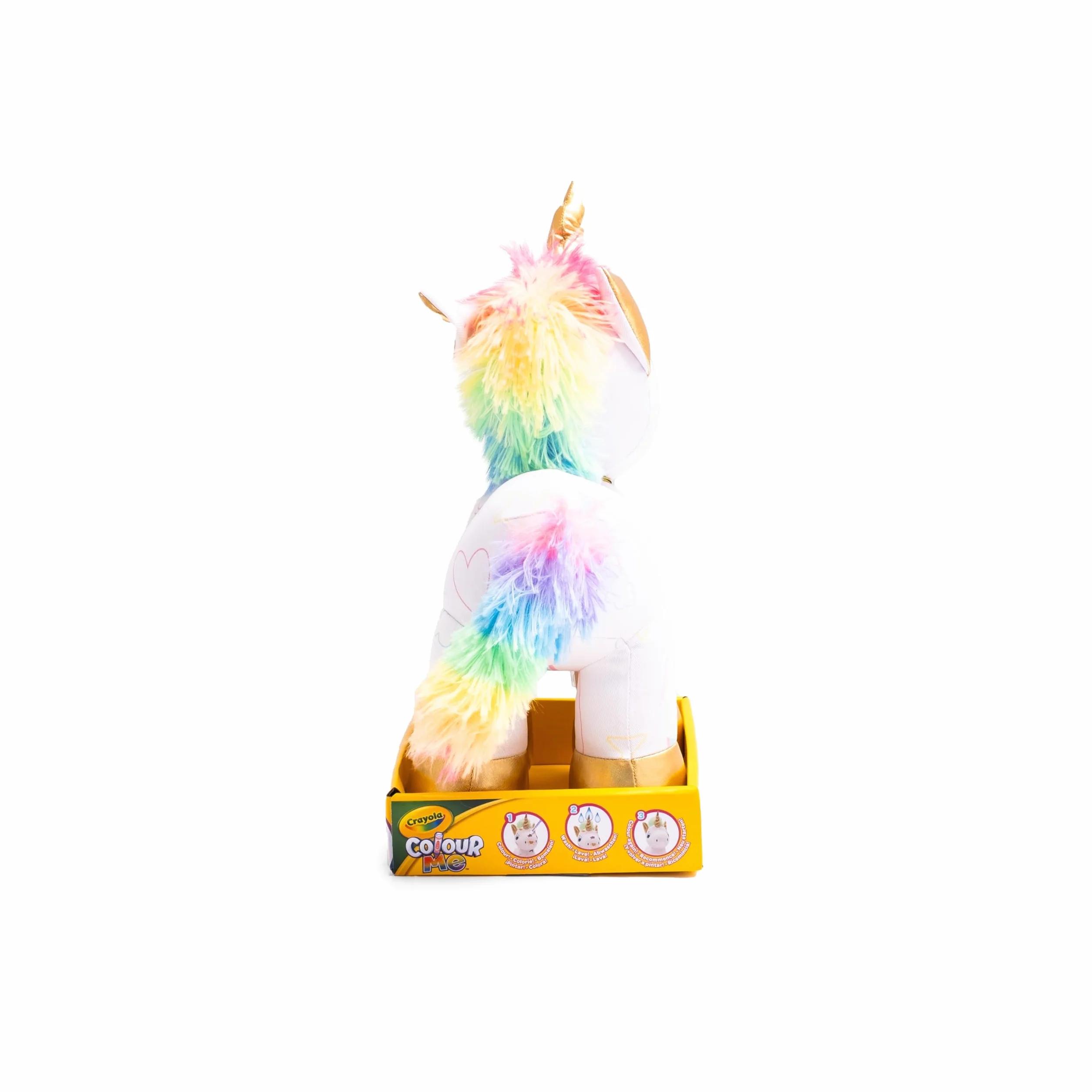 CRAYOLA - Colour Me Plush, pluszowa zabawka z 3 flamastrami, jednorożec, kreatywne zajęcie i prezent dla dzieci od 3 lat, 4026316