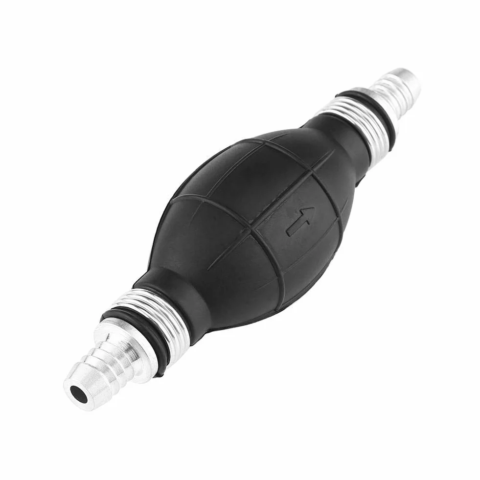 EVGATSAUTO Ręczna pompa paliwa, ręczna pompa strzykowa Typ żarówki Guma i aluminium do wszystkich paliw do łodzi samochodowych Marine zaburtowy, pompa paliwa (12 mm)