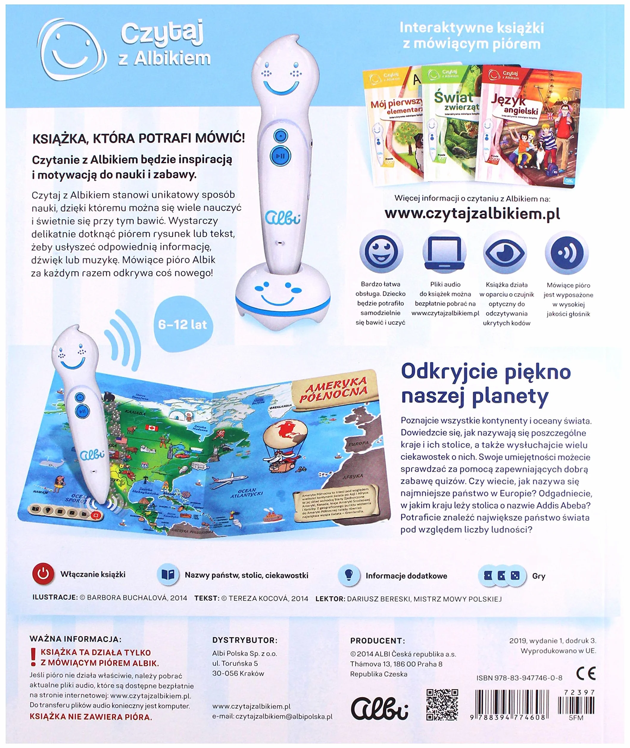 Czytaj z Albikiem. Książka Atlas świata