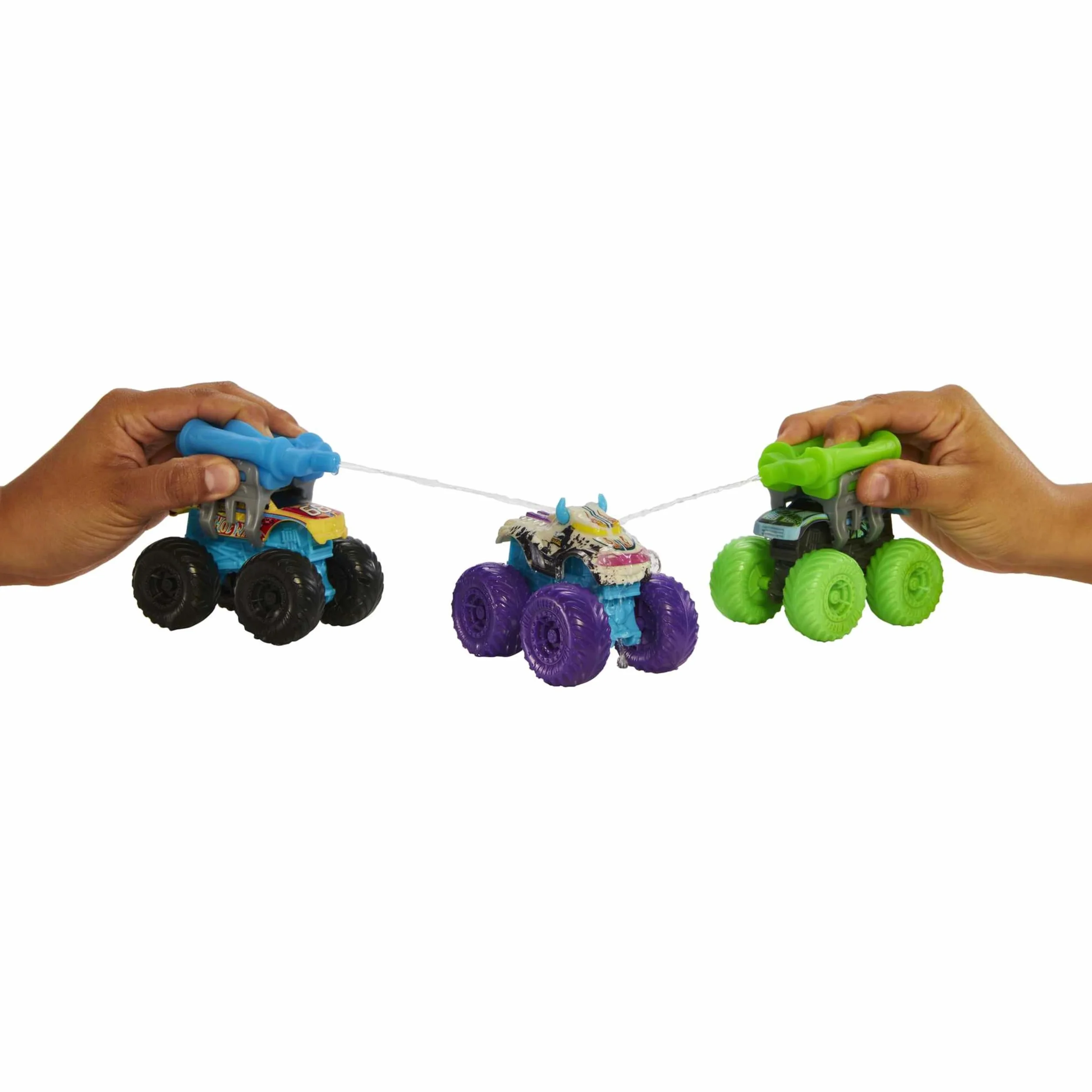 Hot Wheels Monster Trucks Color Reveal 1 zabawkowy pojazd-niespodzianka z wyglądem do odkrycia i ze zmianą koloru w zimnej i ciepłej wodzie, zabawka dla dzieci, HJF39