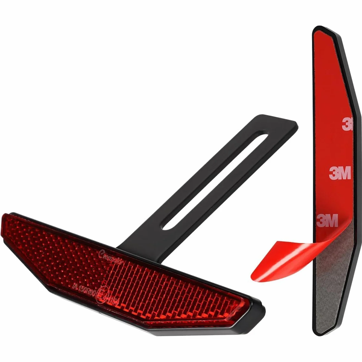 Evermotor Reflektor Motocyklowy Trapezowy Tylny Znak E Samoprzylepny Kocie Oko 2 Sztuki Krótki Wspornik T