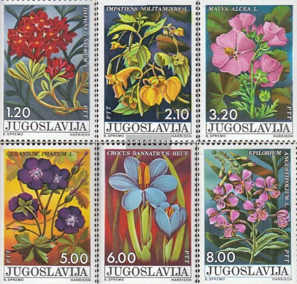 Jugos?awii 1601-1606 (pe?ne.Kwestia.) 1975 Ro?lin le?nych (Znaczki dla kolekcjonerów) rosliny/grzyby