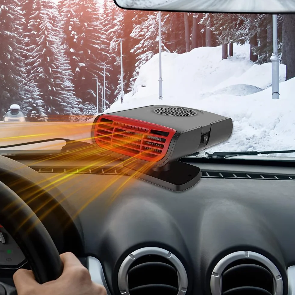 Przenośny grzejnik samochodowy 12 V Defroster szyby 2 w 1 Podstawa 360°