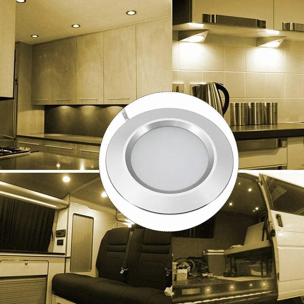 Światła LED 12V 3W 300 lumenów ciepła biel 2800K ściemniane do kampera 6 sztuk