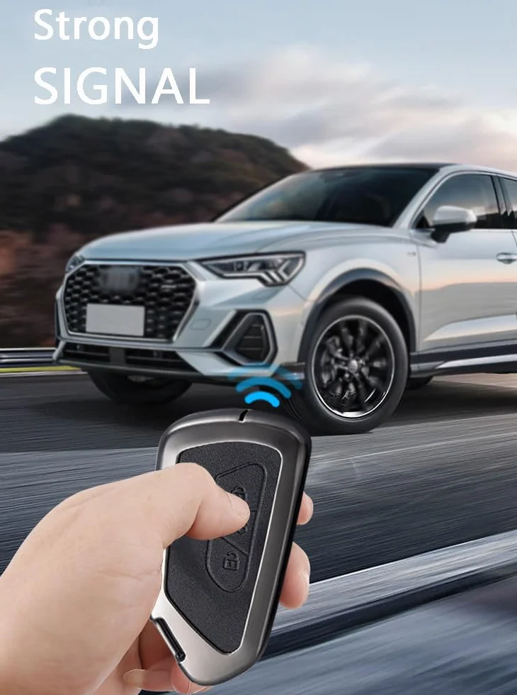 Obudowa na kluczyki samochodowe VW Volkswagen ID3 ID4 Seat Leon MK4 Golf 8 GTI Skoda Octavia Tarraco Ateca 3-przyciskowa ze stopu aluminium skóra czarny